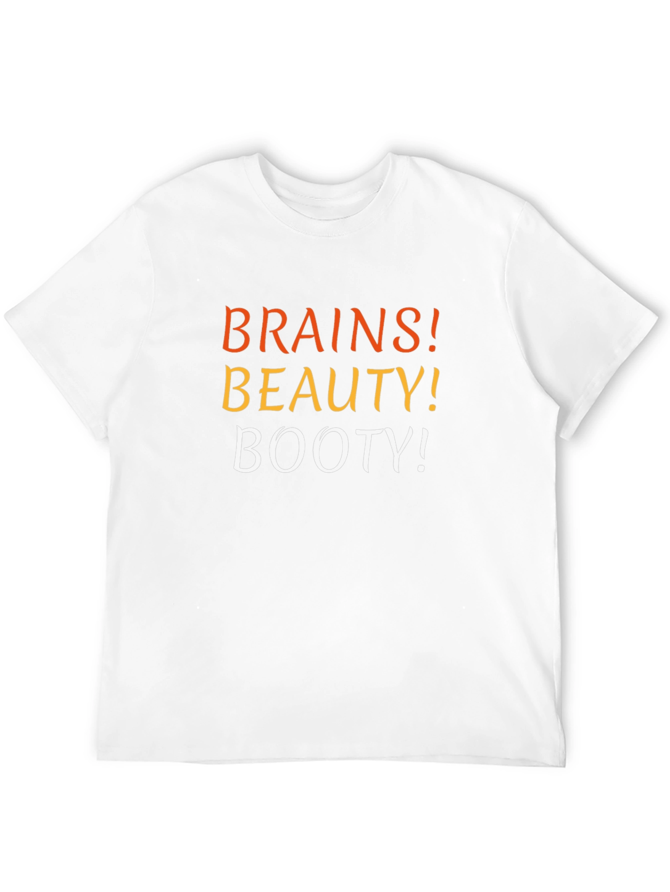 Brains Beauty Booty T-Shirt - Funny Novelty Tee
