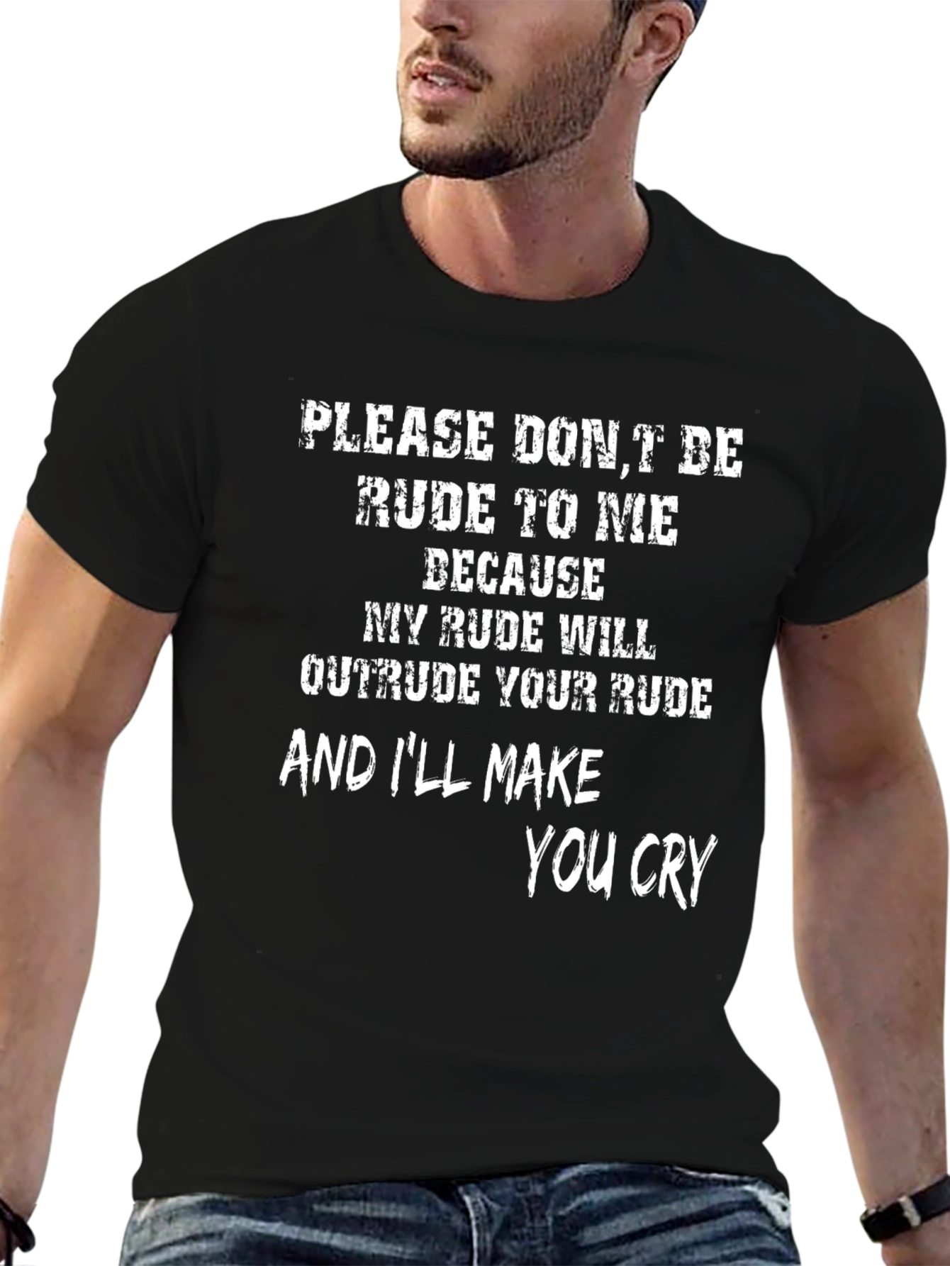 Funny Rude Graphic T-Shirt - Dont Be Rude