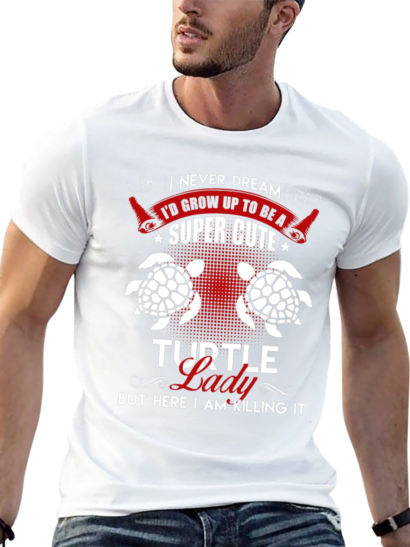 Super Cute Turtle Lady Graphic Tee