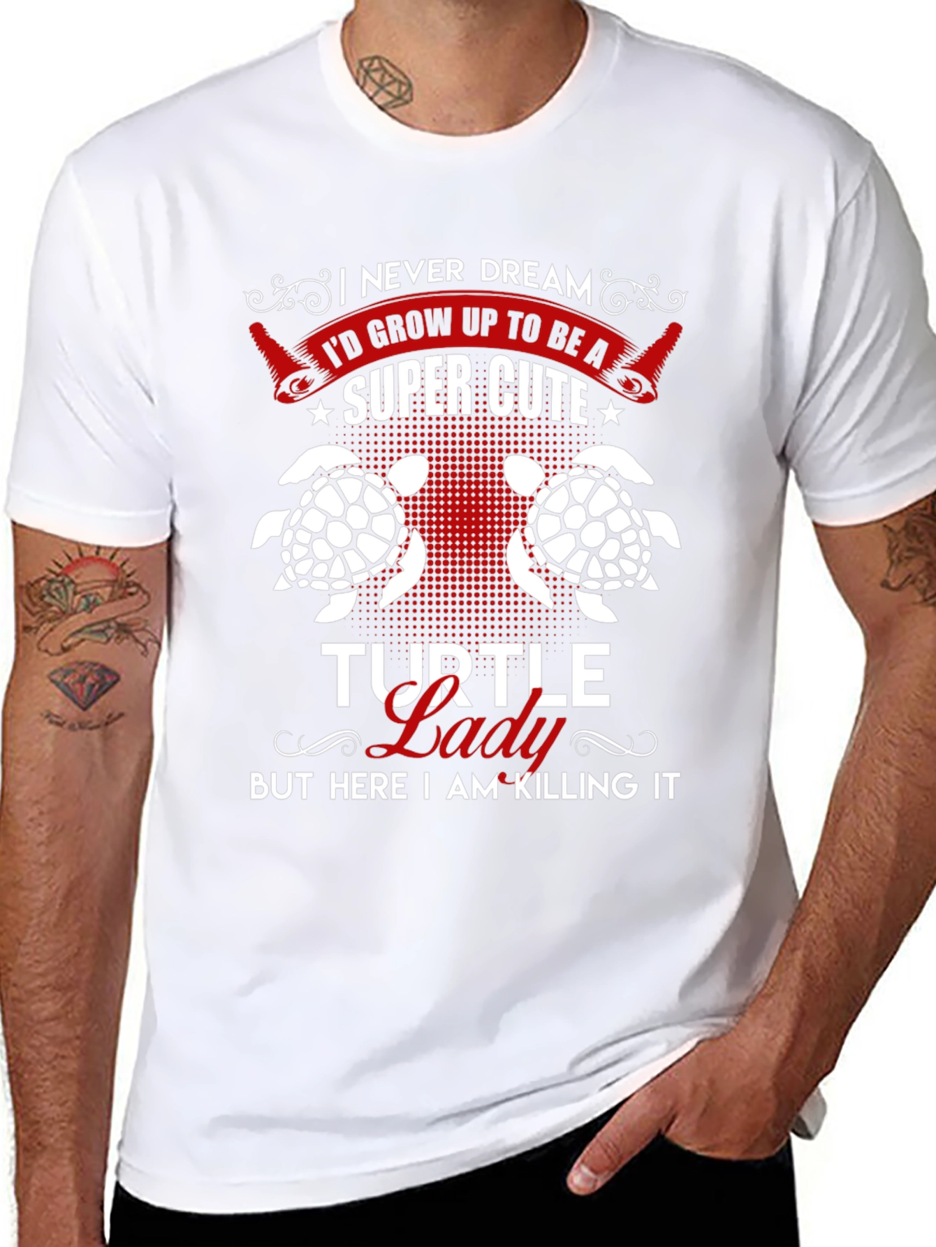 Super Cute Turtle Lady Graphic Tee