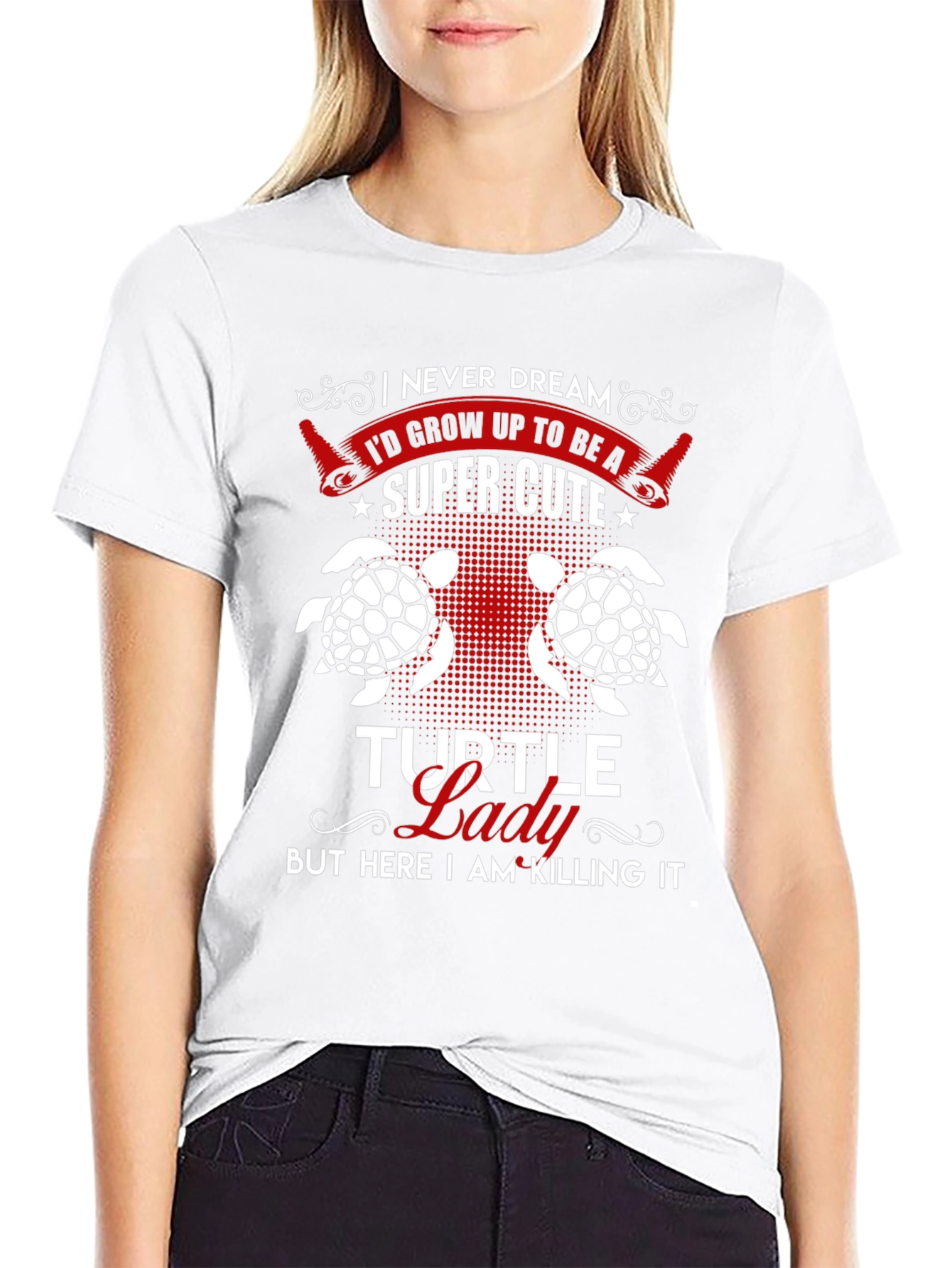 Super Cute Turtle Lady Graphic Tee