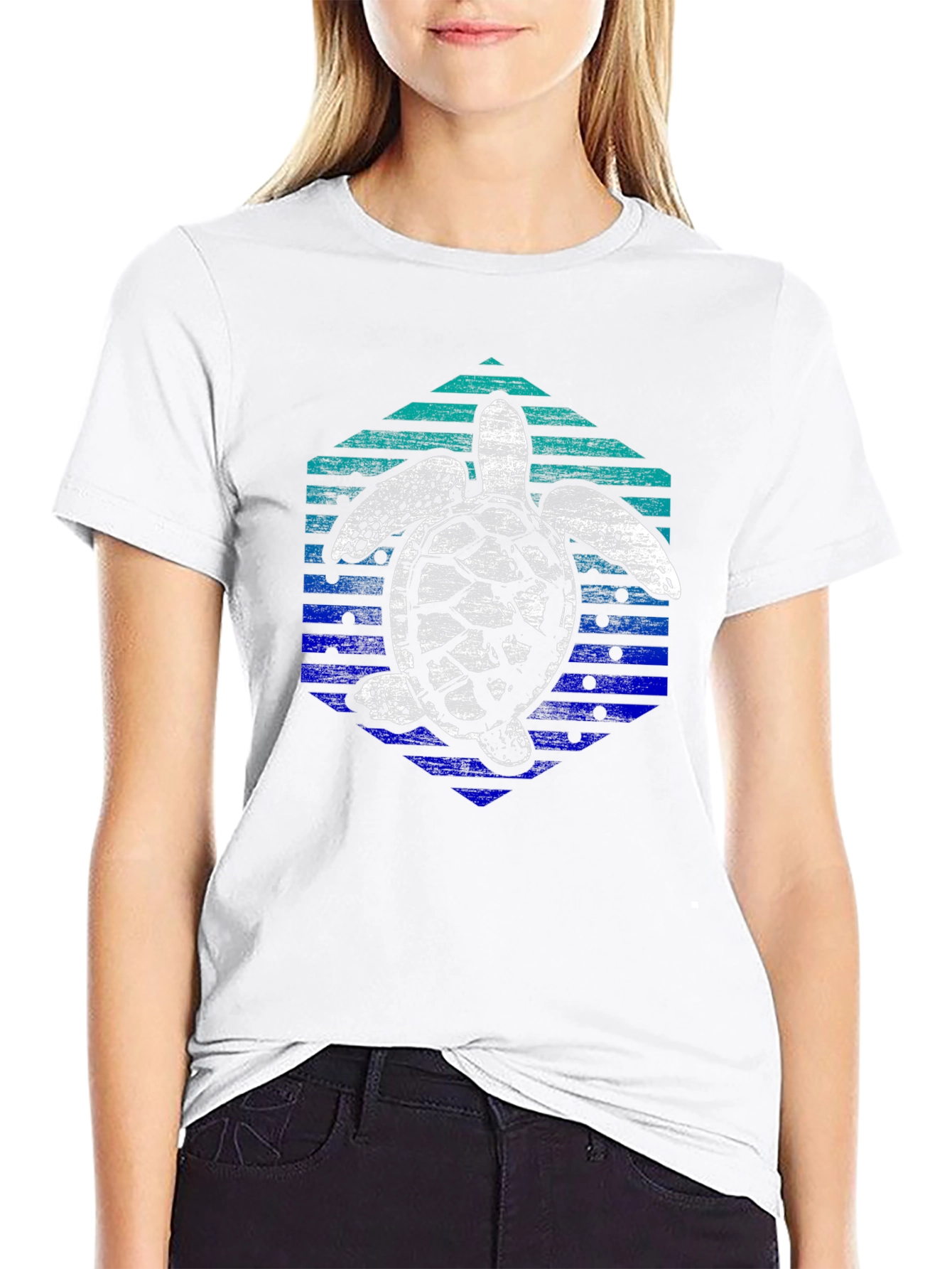 Retro Turtle Graphic Tee - Ocean Lover Shirt