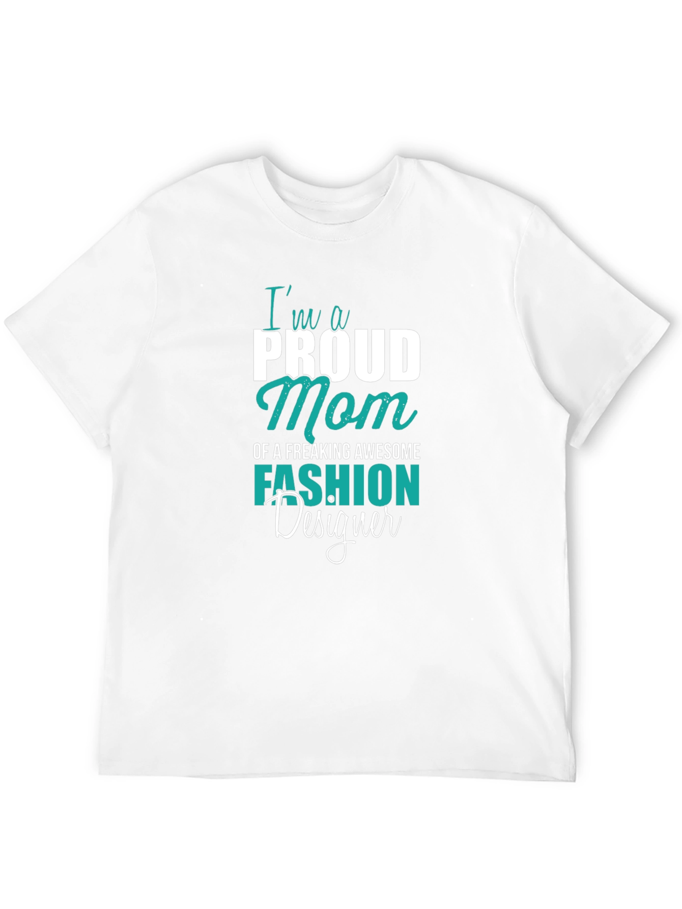 Proud Mom Fashion Designer Black T-Shirt