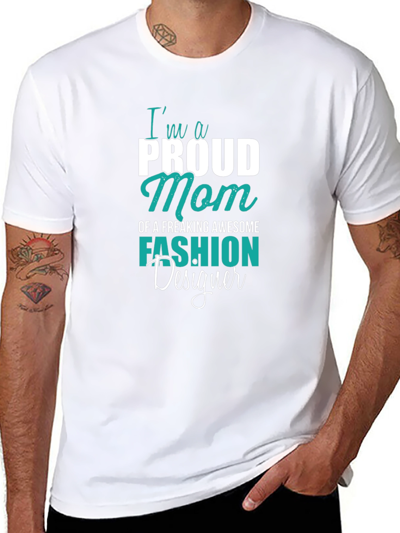Proud Mom Fashion Designer Black T-Shirt