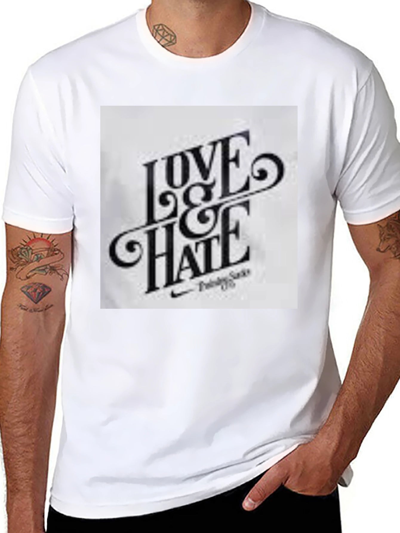 Love & Hate Graphic Tee - Trendy Style