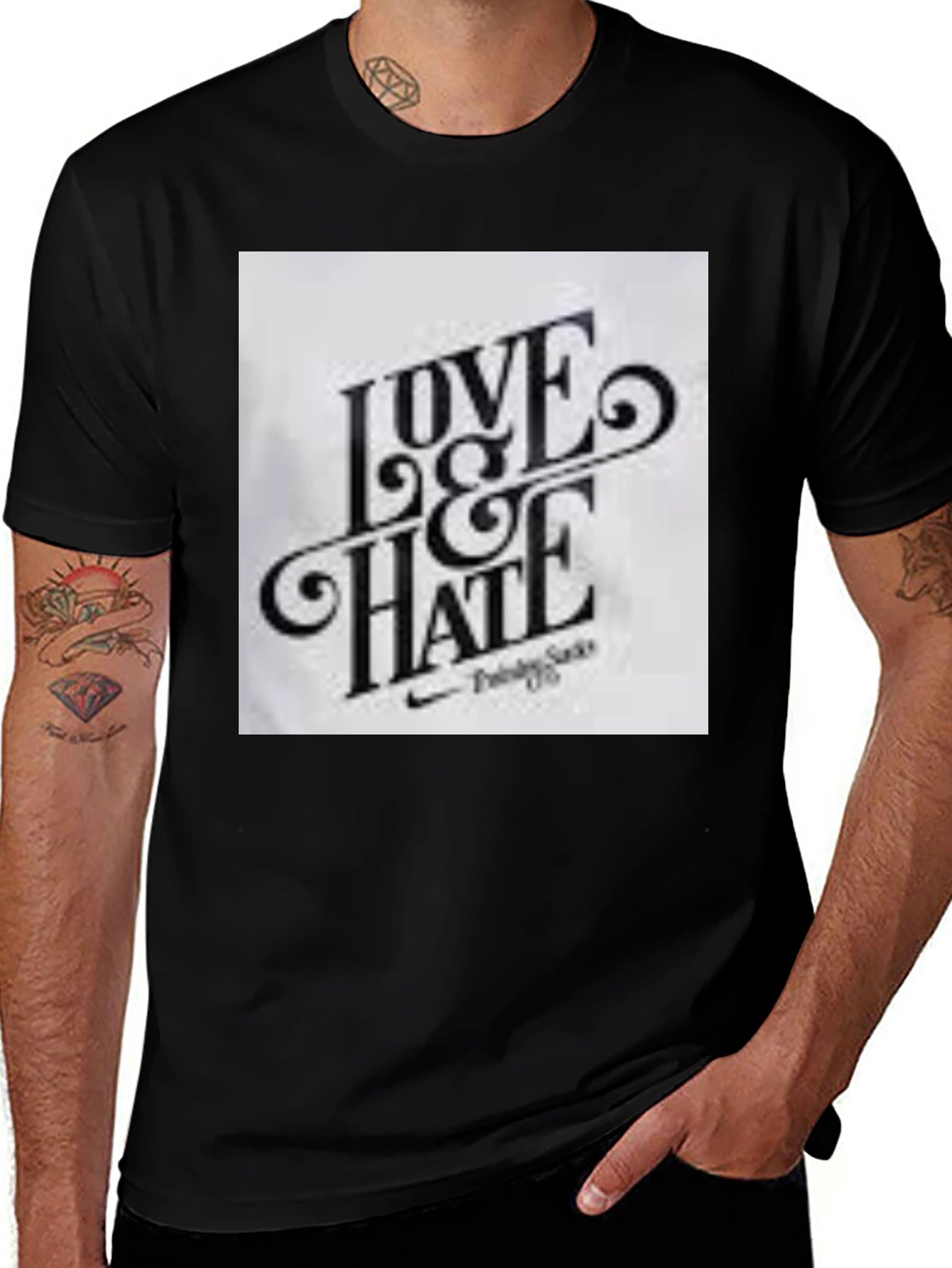 Love & Hate Graphic Tee - Trendy Style