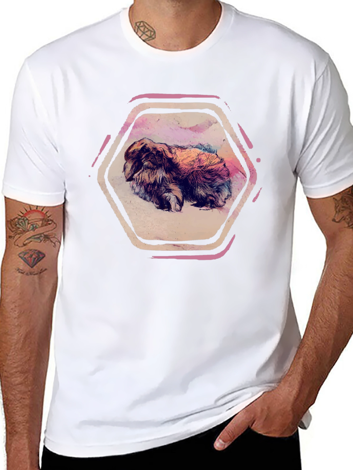 Rabbit Hexagon Graphic Tee