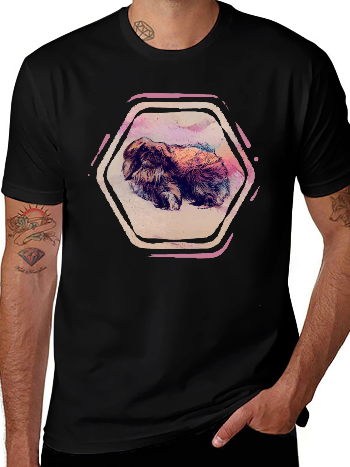 Rabbit Hexagon Graphic Tee