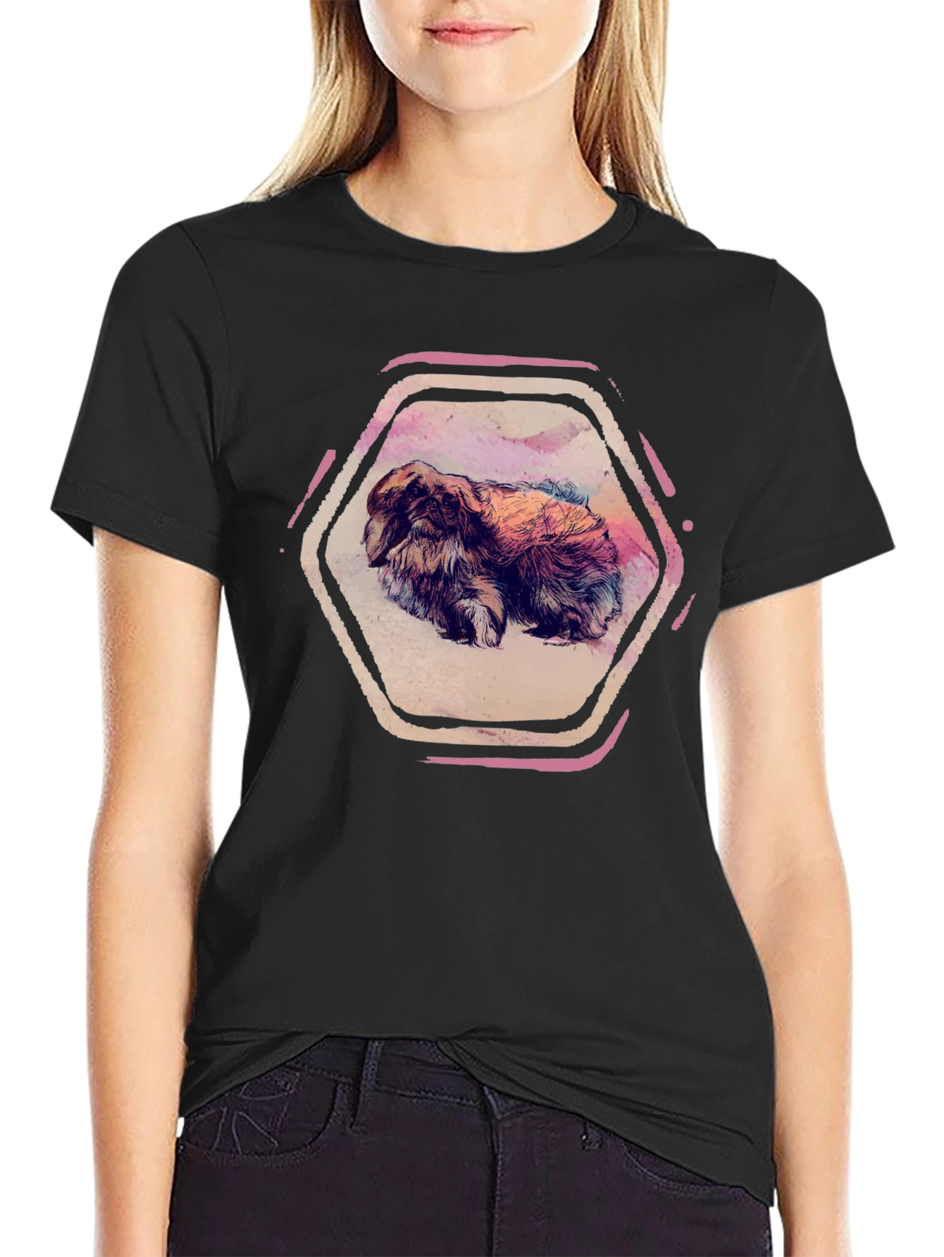 Rabbit Hexagon Graphic Tee