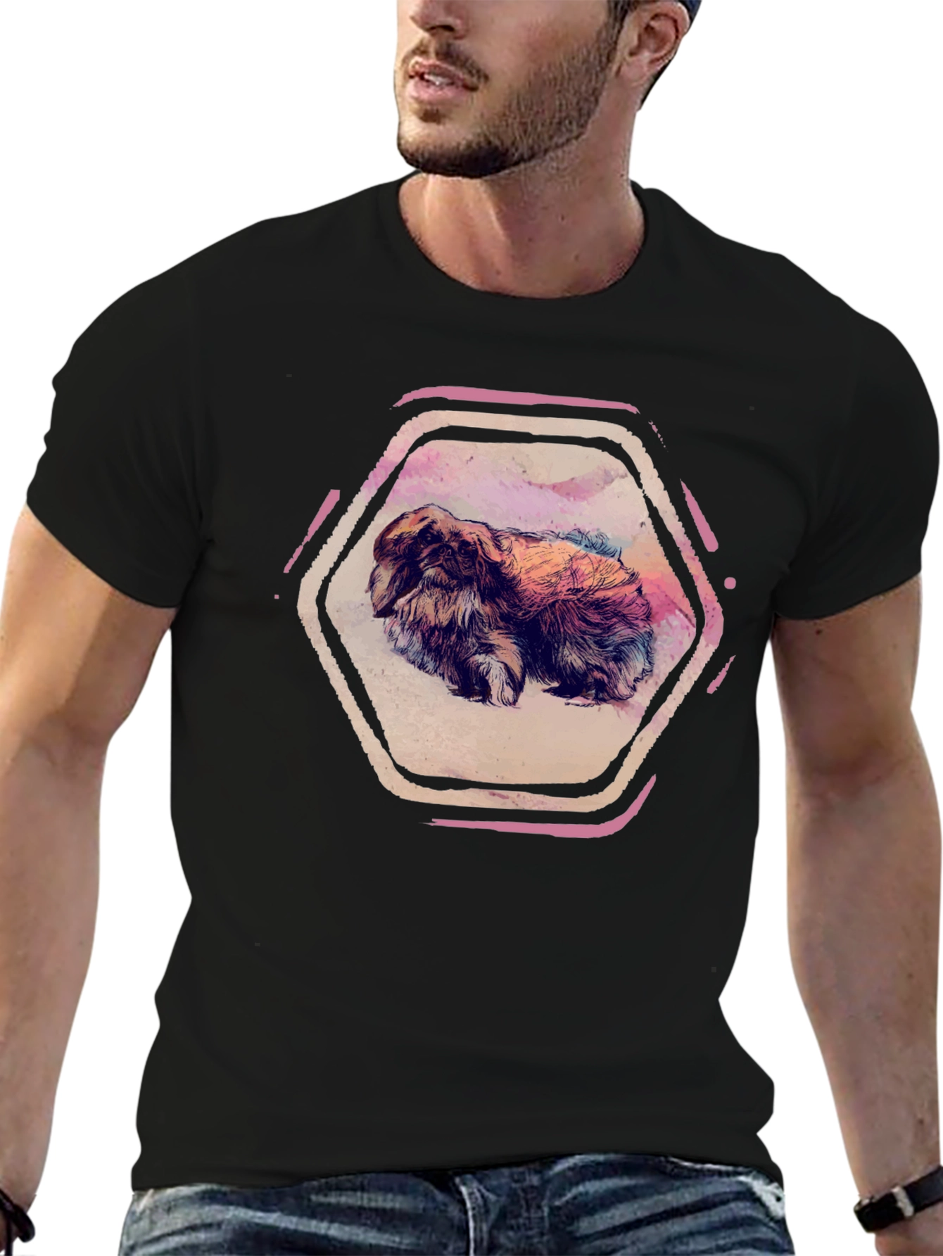 Rabbit Hexagon Graphic Tee