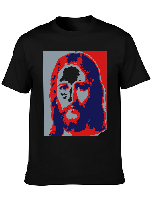 Pop Art Jesus Graphic Tee - Black