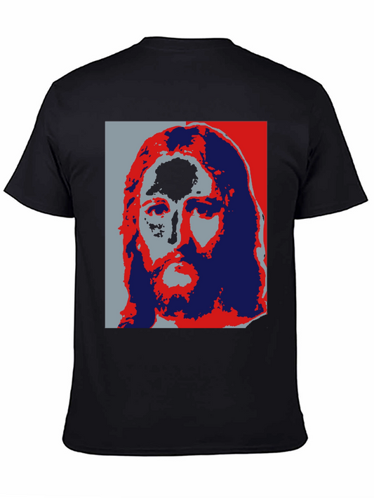Pop Art Jesus Graphic Tee - Black