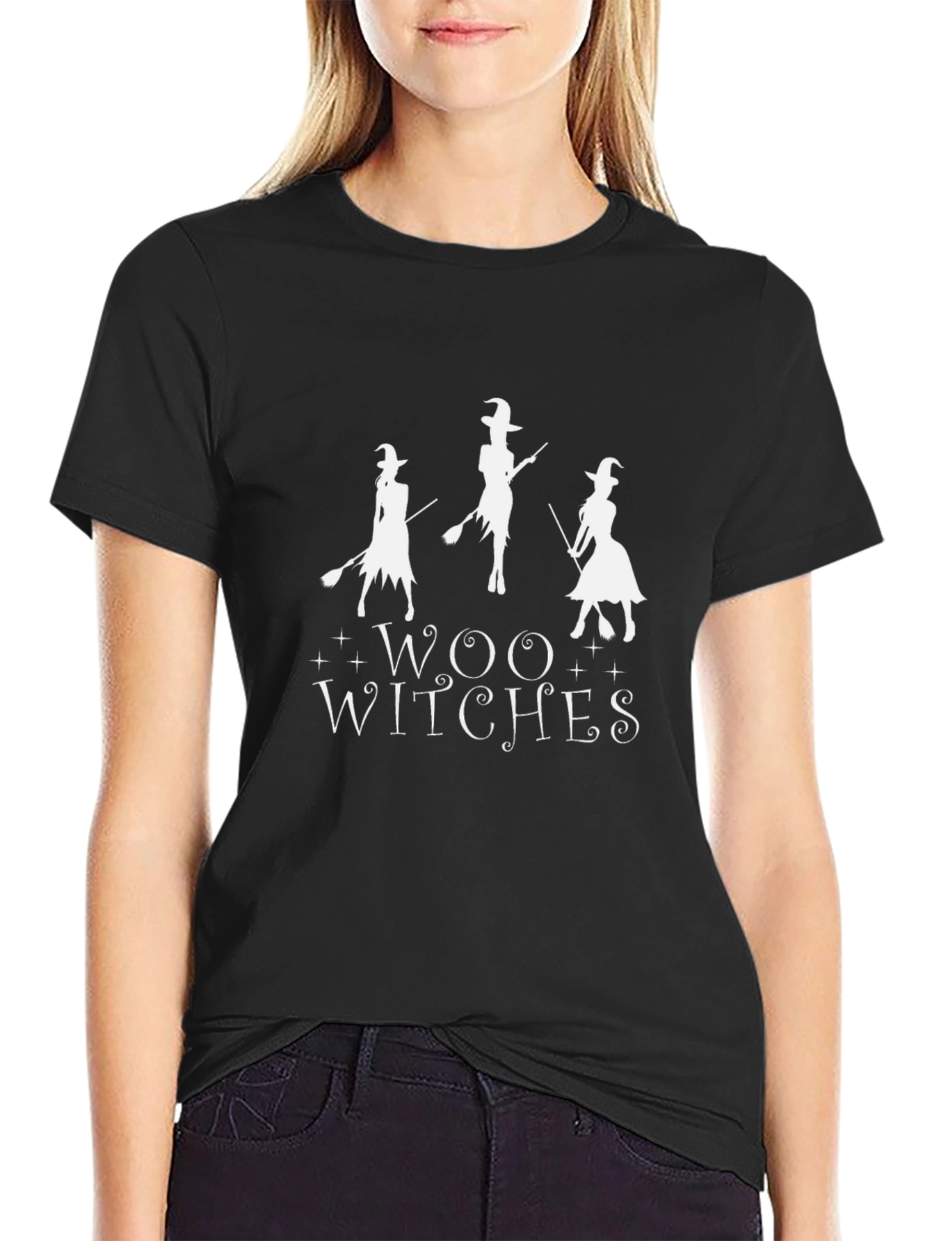 Woo Witches Graphic T-Shirt - Halloween Fashion