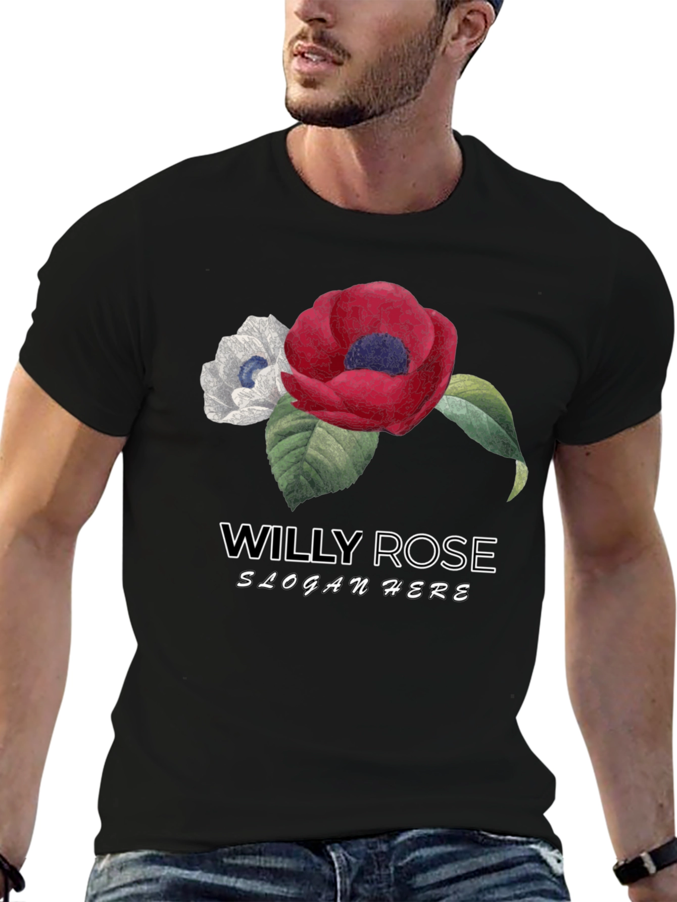 Willy Rose Flower Graphic T-Shirt