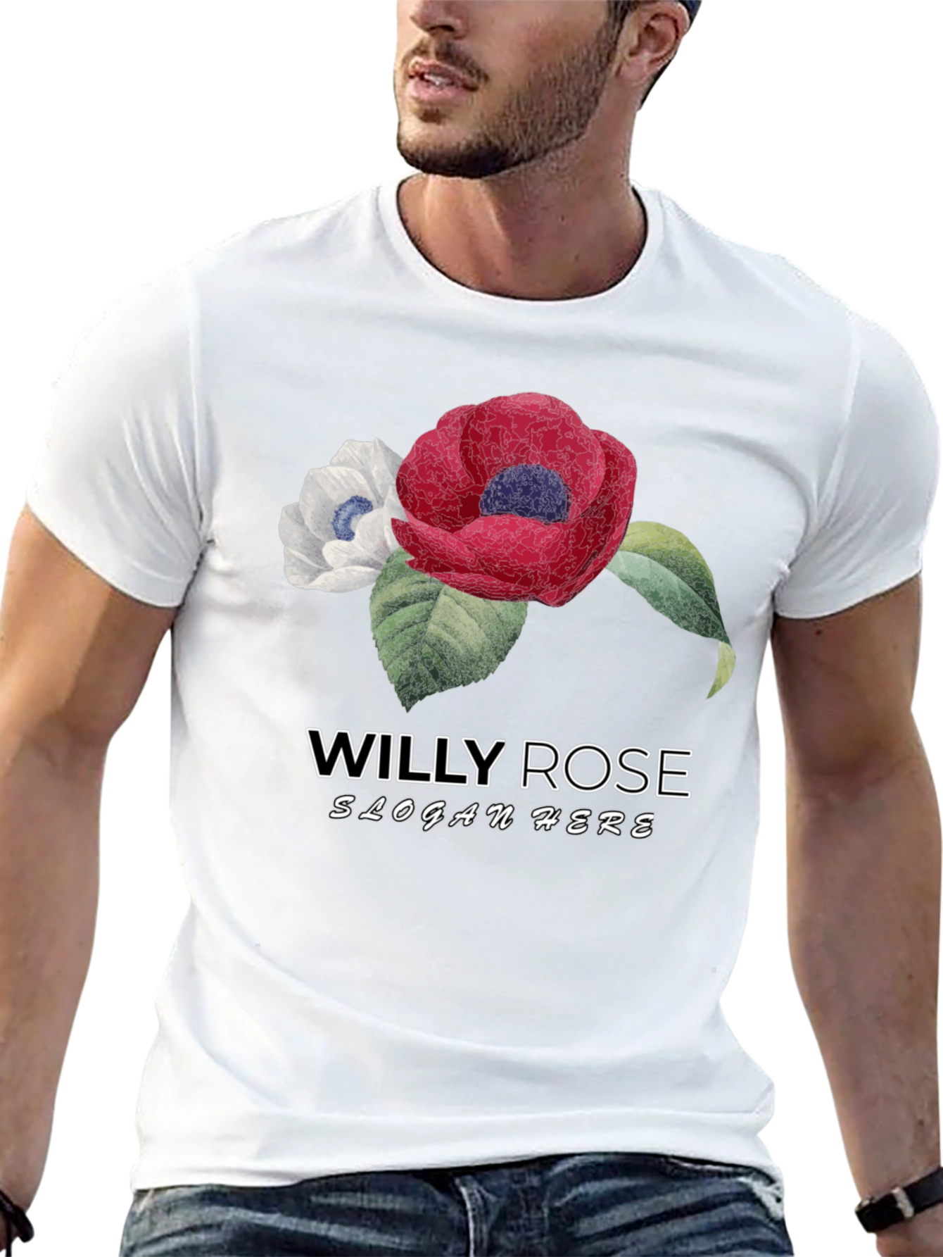 Willy Rose Flower Graphic T-Shirt