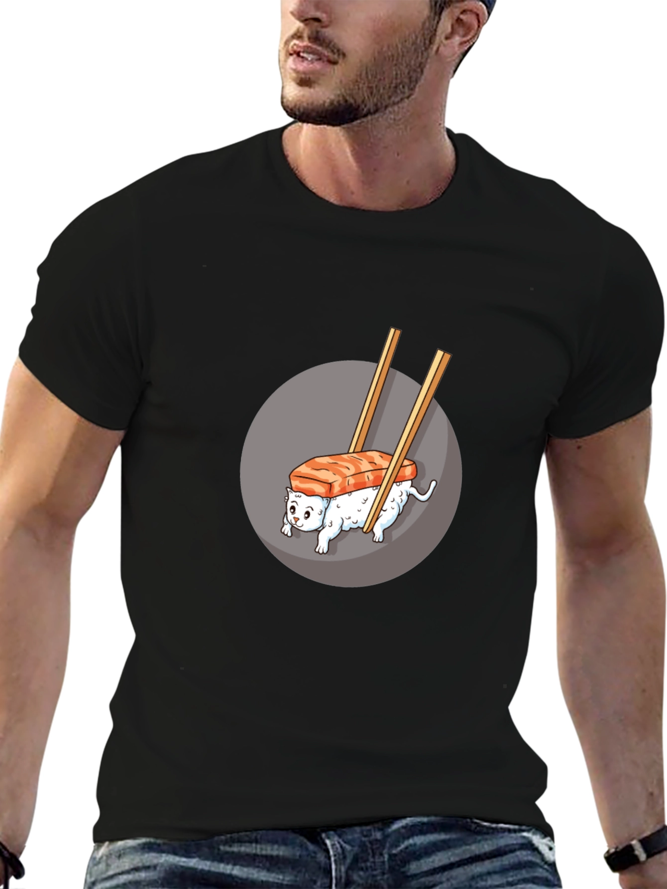 Sushi Cat T-Shirt - Unique Graphic Tee