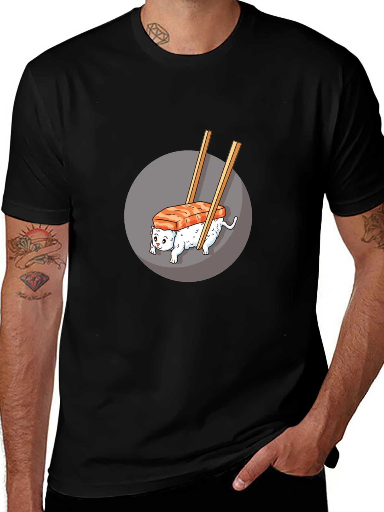 Sushi Cat T-Shirt - Unique Graphic Tee