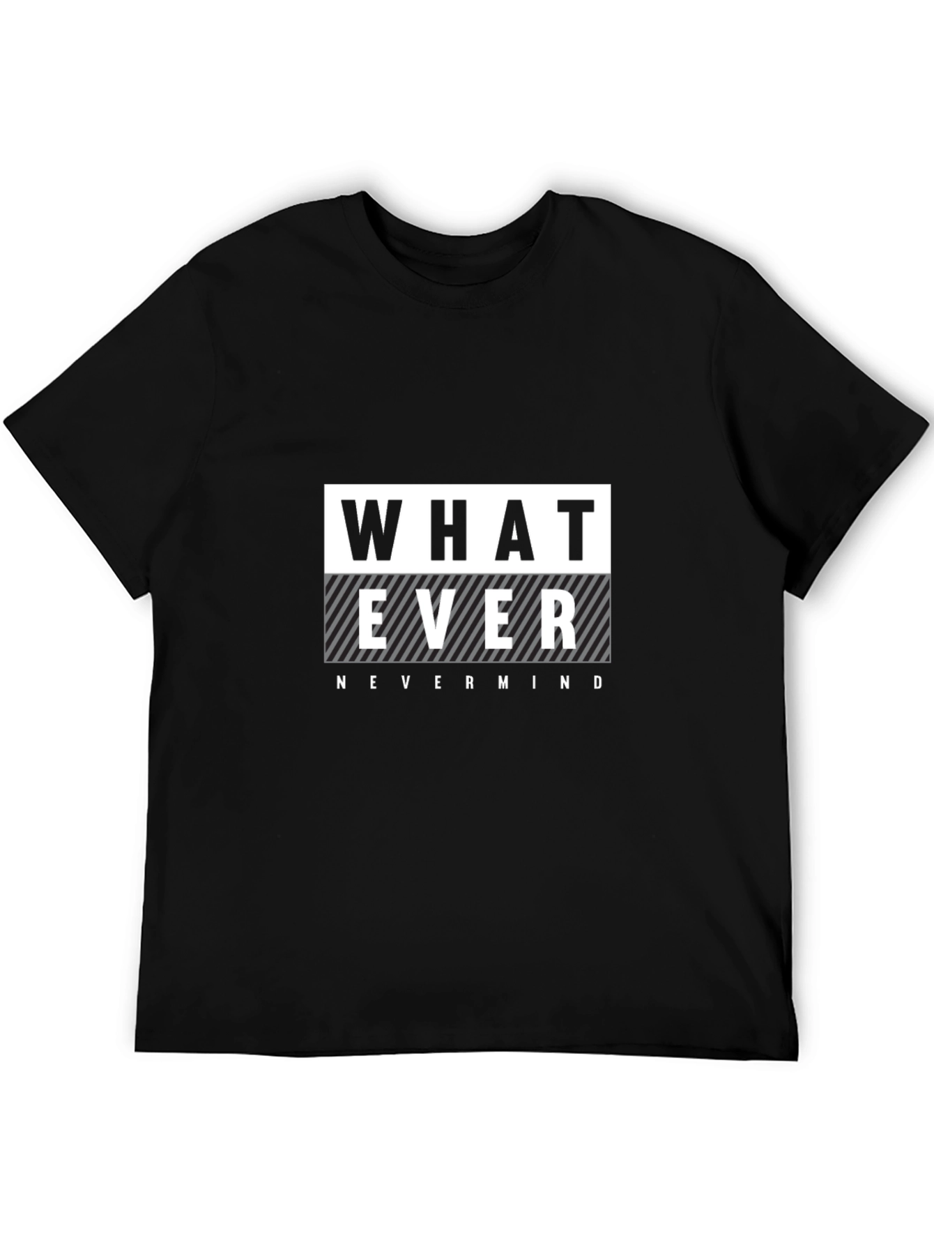 Whatever Nevermind Graphic T-Shirt - Black