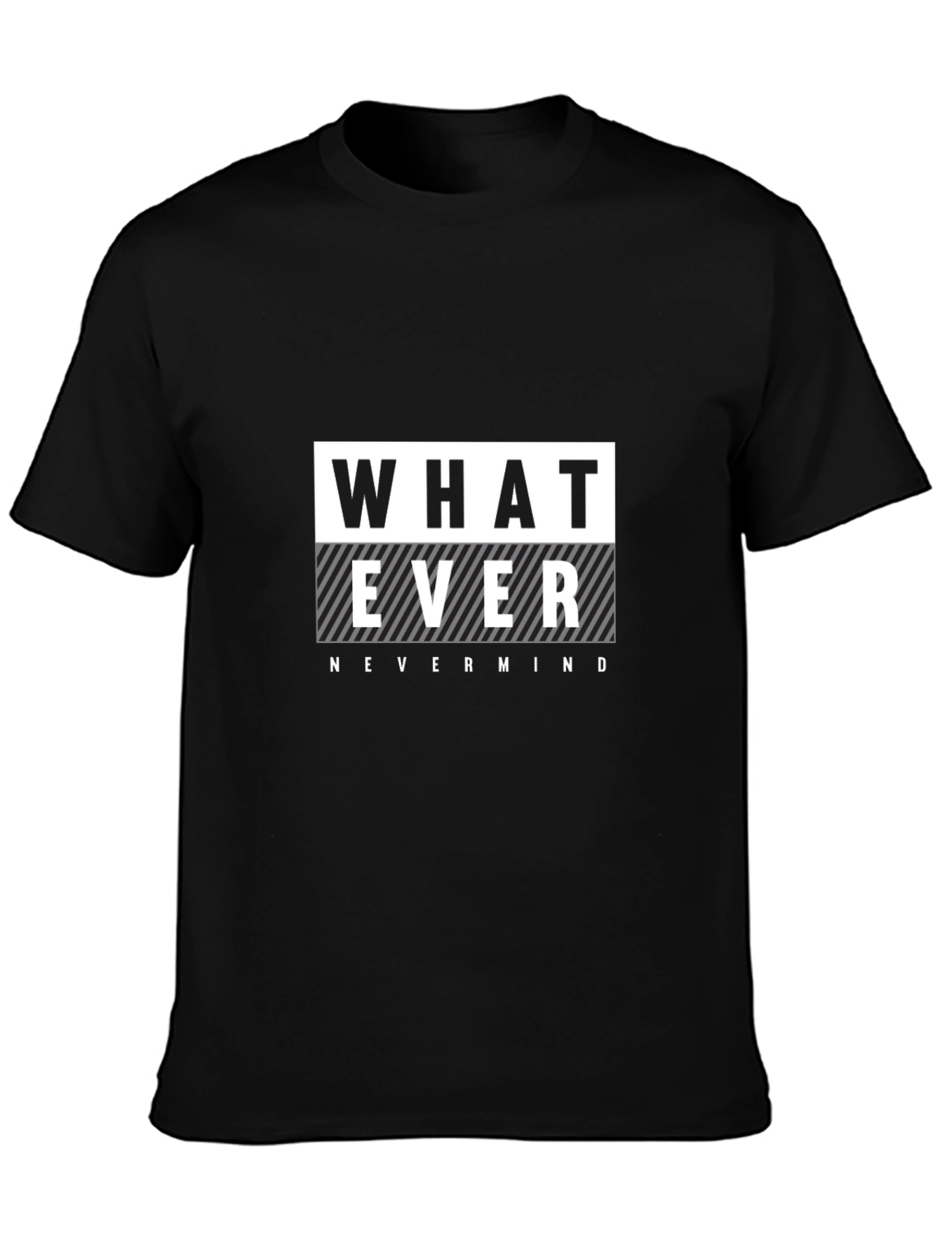 Whatever Nevermind Graphic T-Shirt - Black
