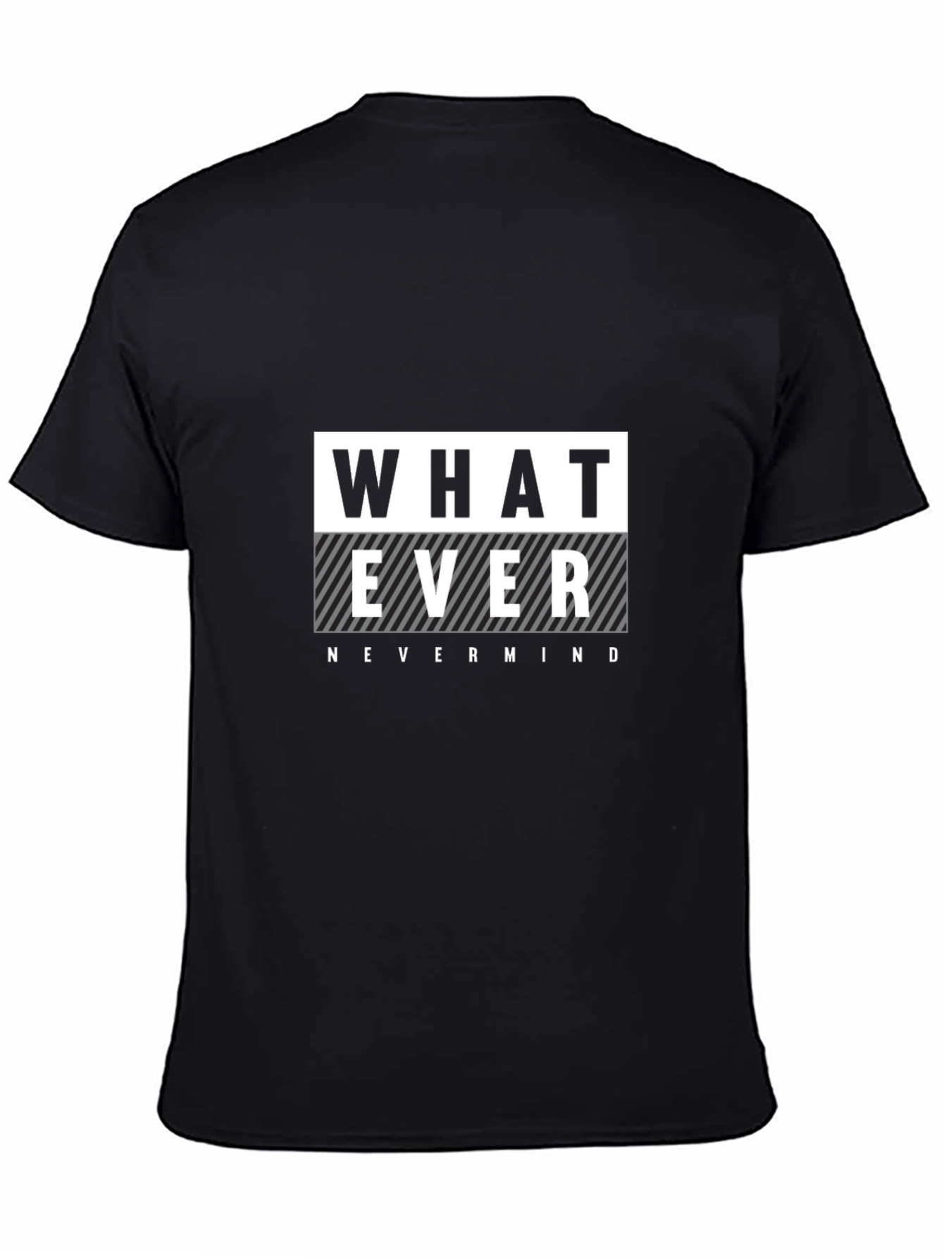 Whatever Nevermind Graphic T-Shirt - Black