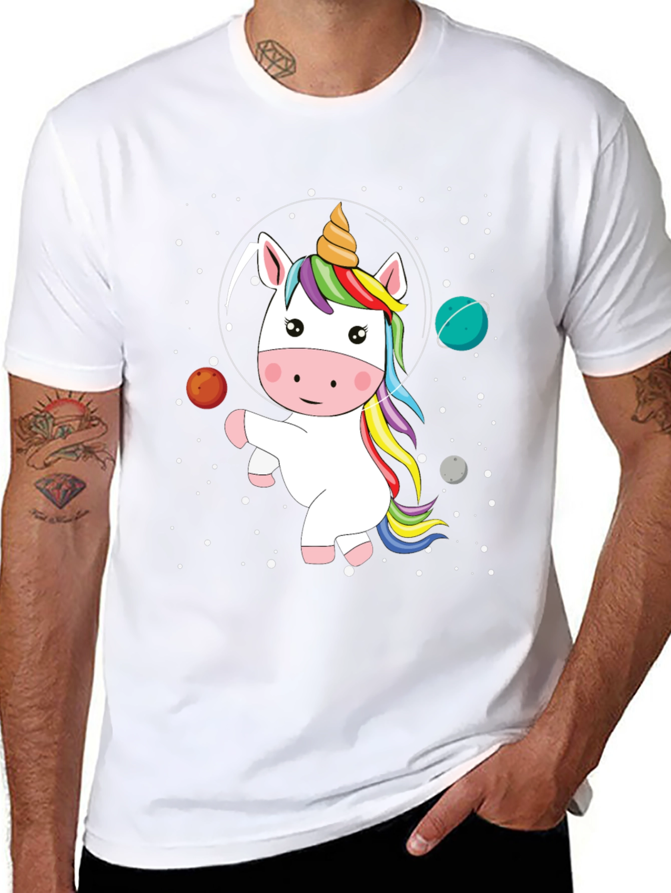 Unicorn in Space Graphic Tee