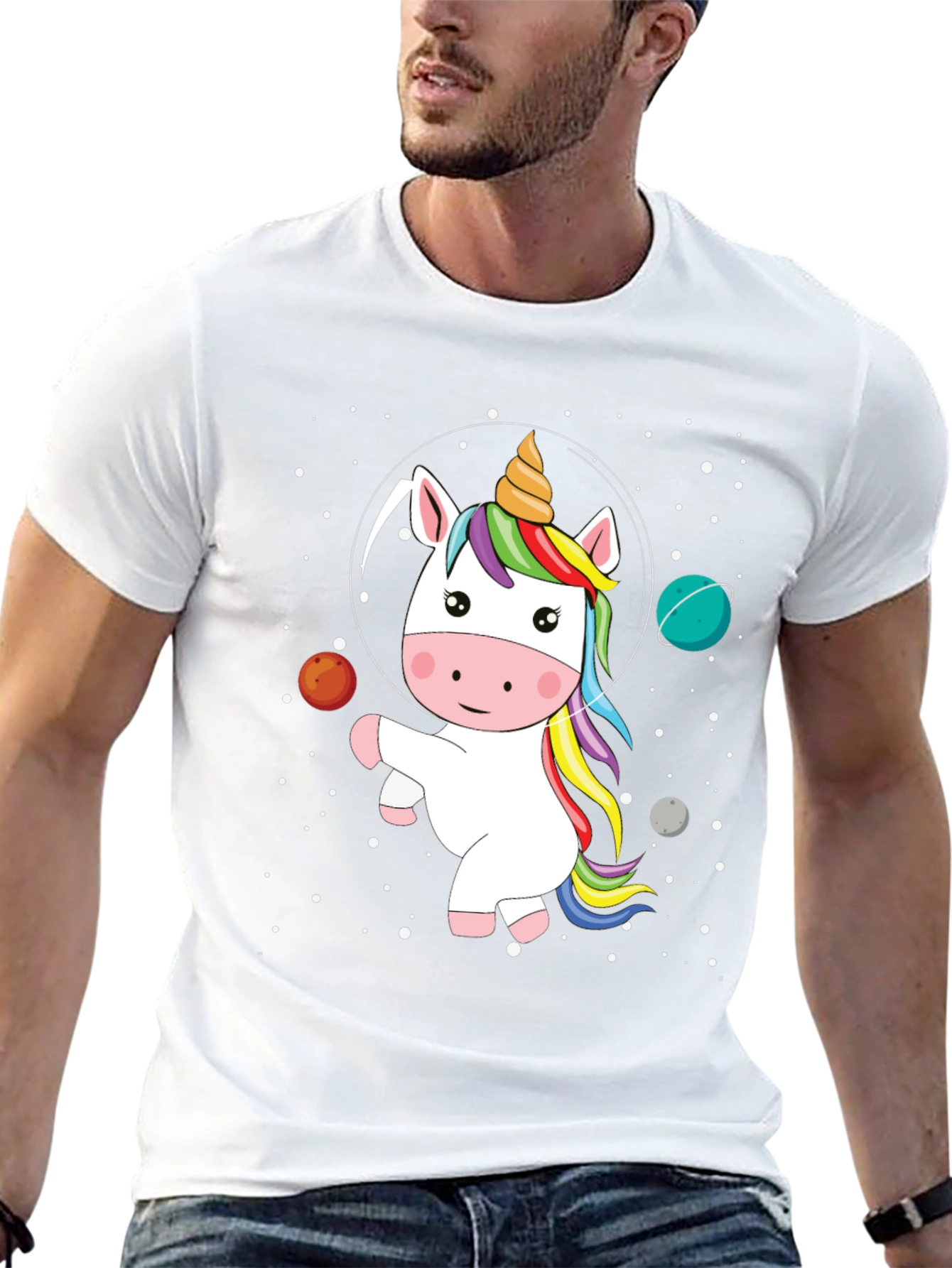 Unicorn in Space Graphic Tee