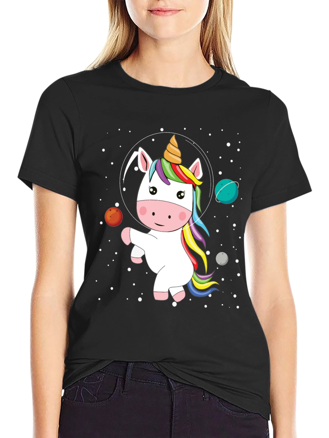 Unicorn in Space Graphic Tee