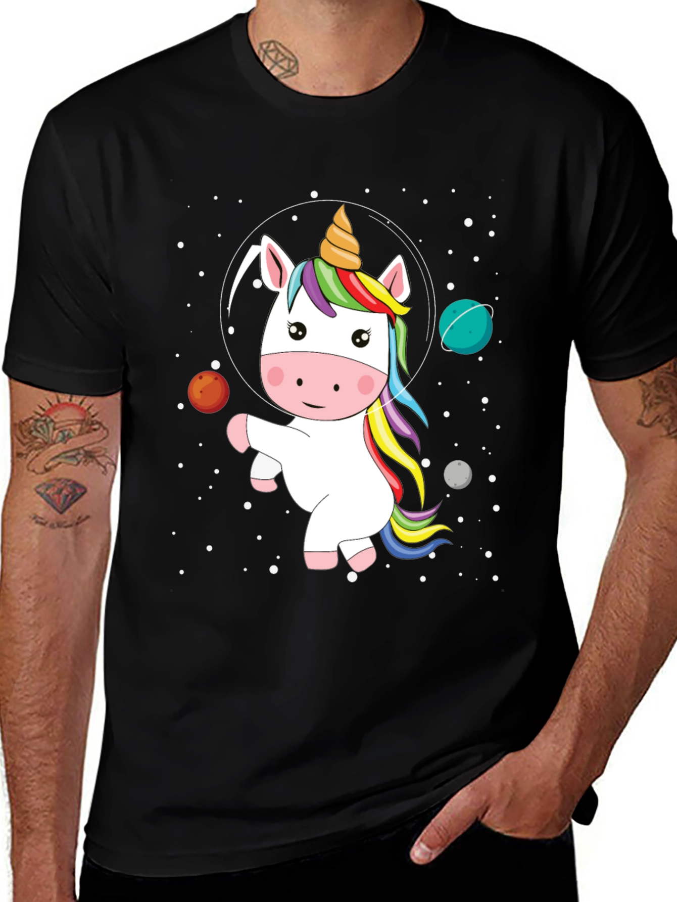 Unicorn in Space Graphic Tee