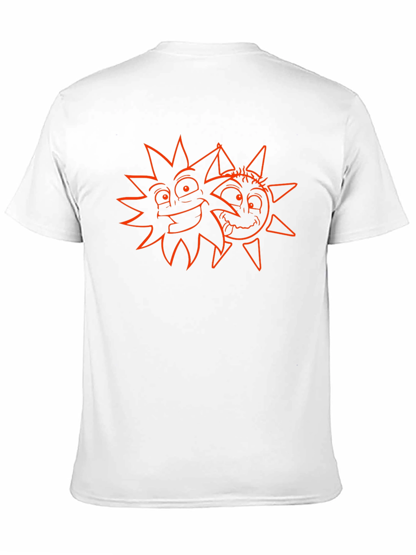 Cartoon Sun Graphic Tee - Black