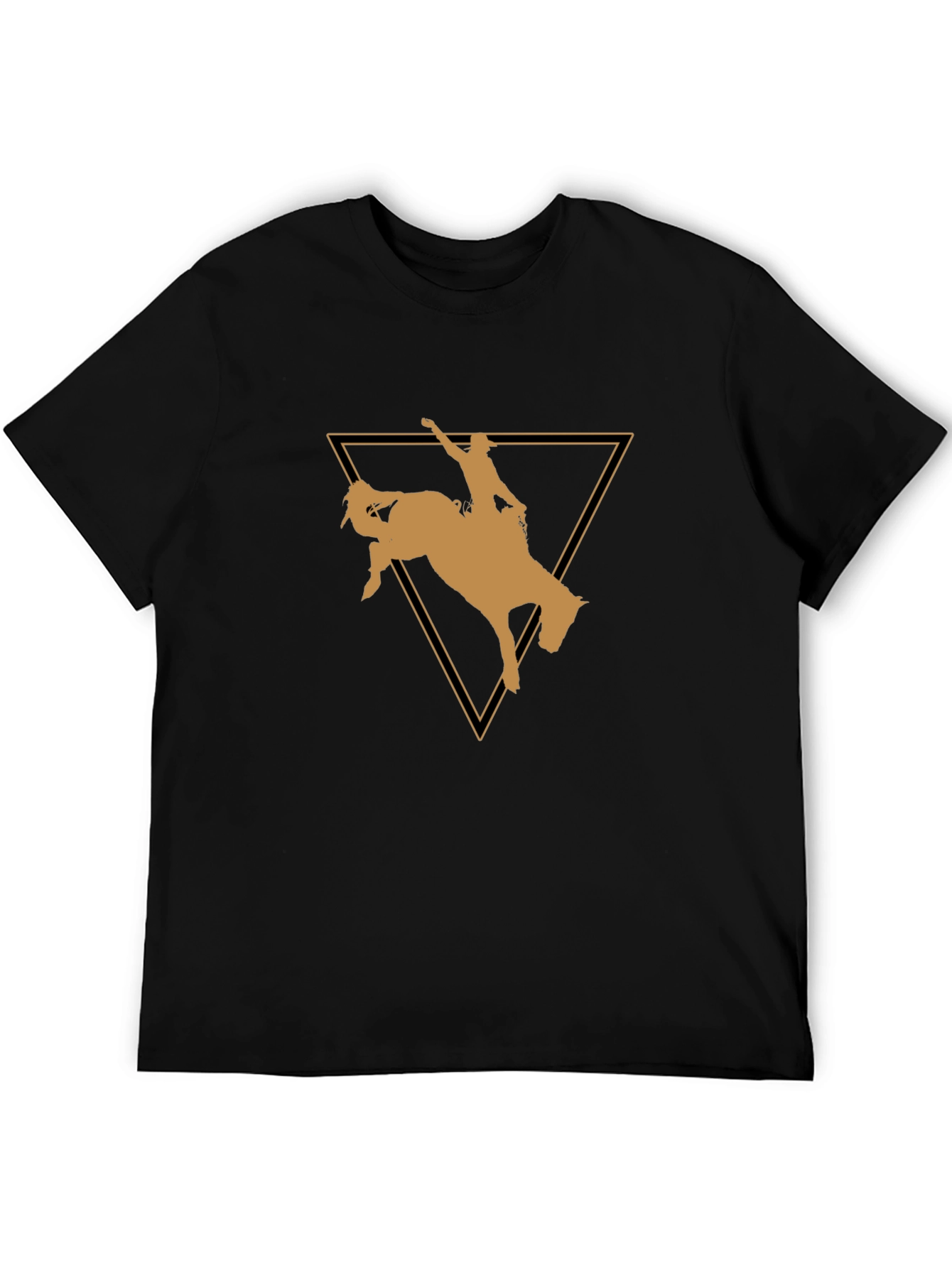 Rodeo Rider Graphic Tee - Black Cotton T-Shirt