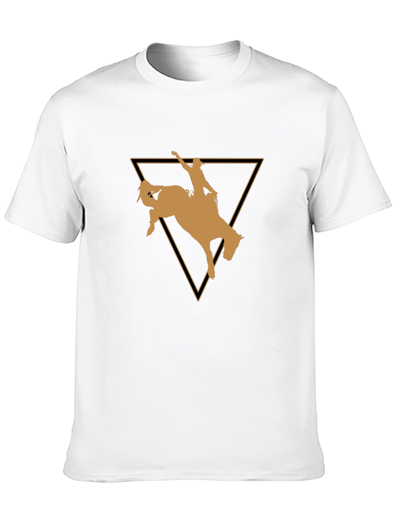 Rodeo Rider Graphic Tee - Black Cotton T-Shirt