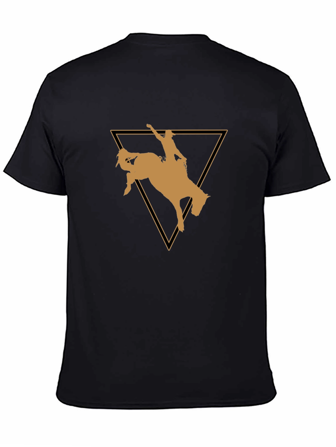 Rodeo Rider Graphic Tee - Black Cotton T-Shirt
