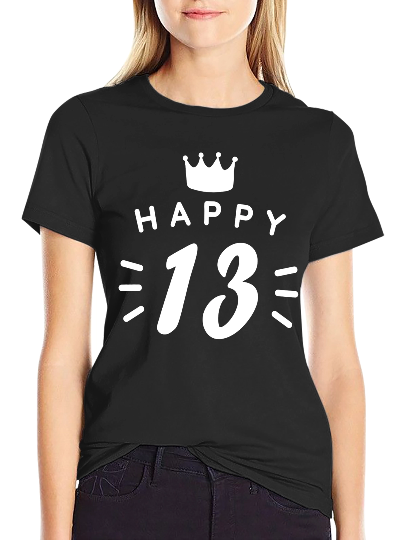 Happy 13th Birthday T-Shirt - Crown Graphic