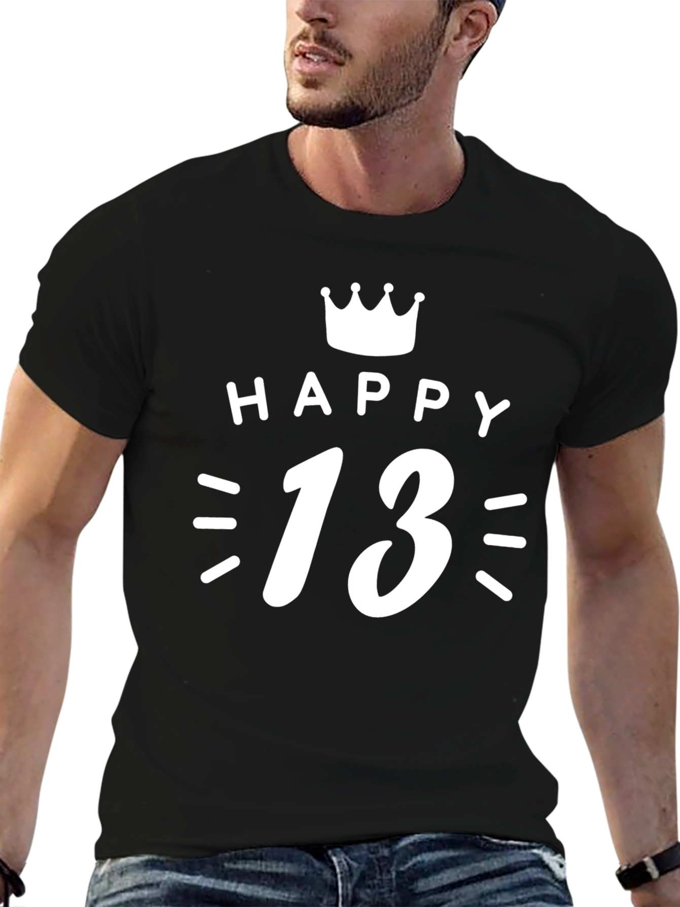 Happy 13th Birthday T-Shirt - Crown Graphic