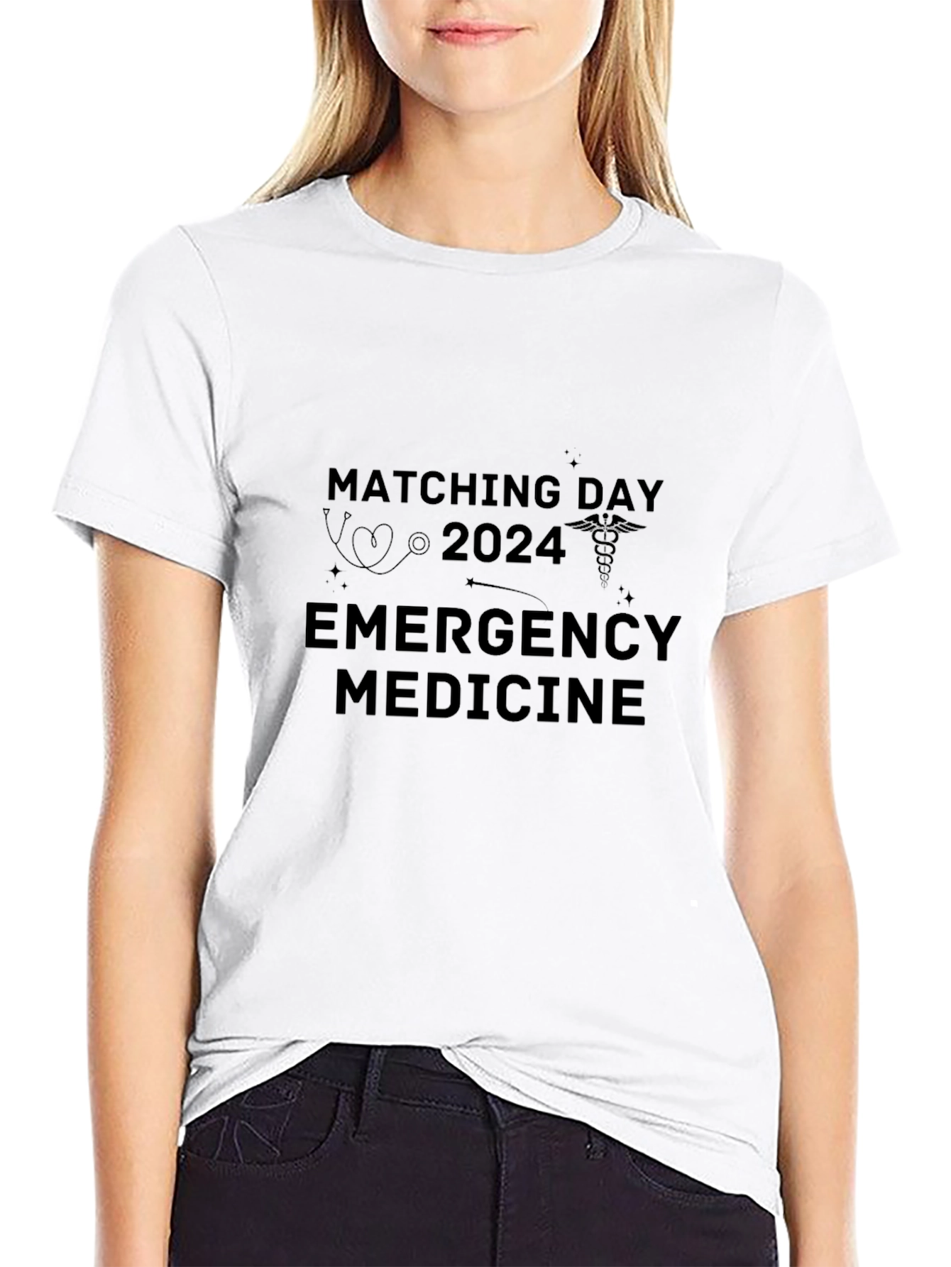 Matching Day 2024 Emergency Medicine Black T-Shirt