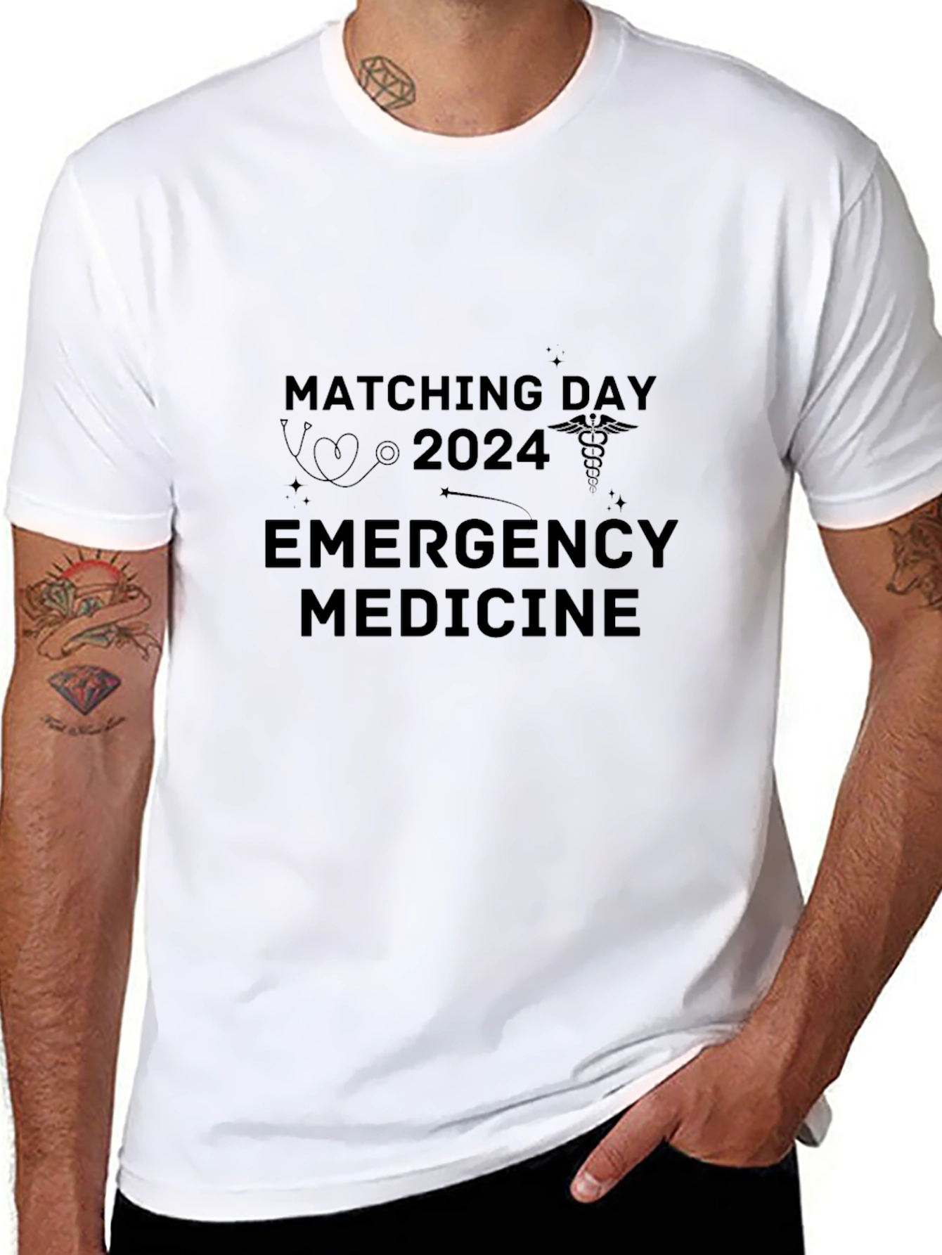 Matching Day 2024 Emergency Medicine Black T-Shirt