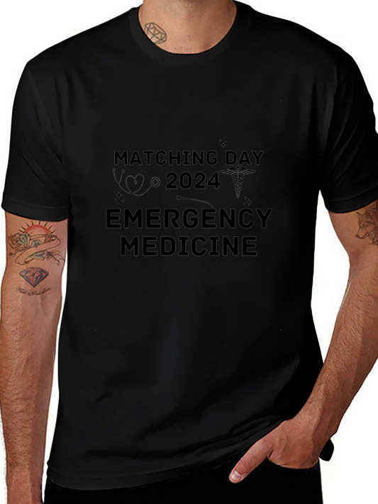 Matching Day 2024 Emergency Medicine Black T-Shirt