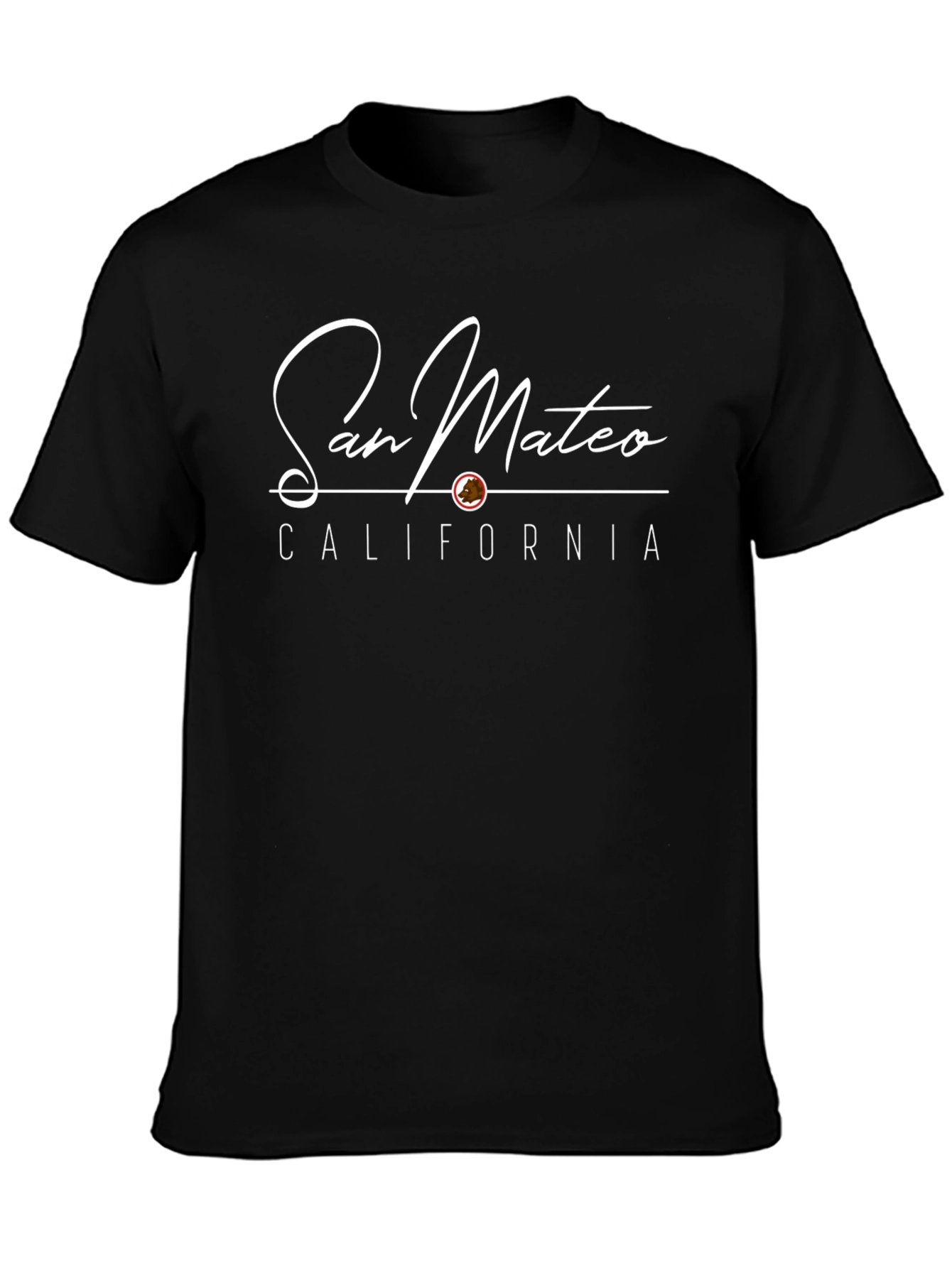 San Mateo California Black T-Shirt