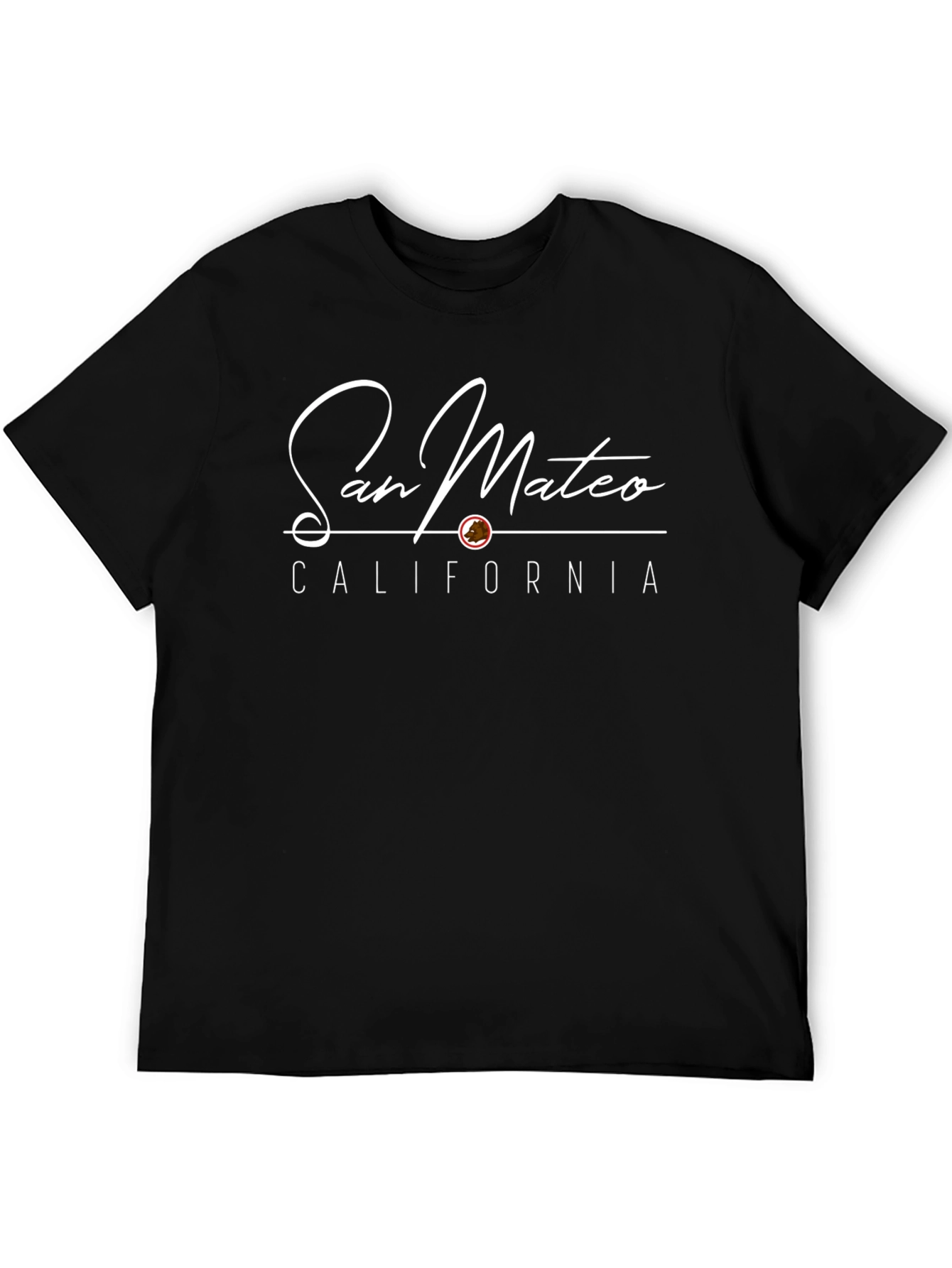 San Mateo California Black T-Shirt