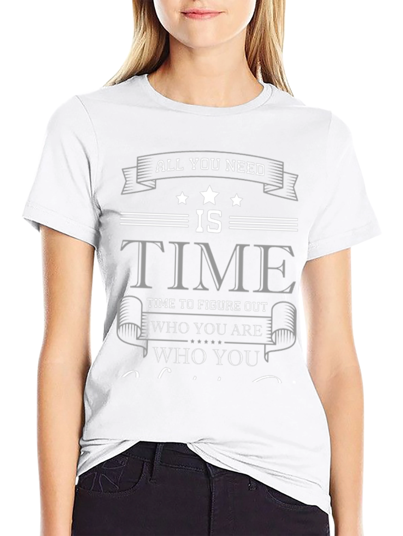 Time to Figure Out Who You Are Black T-Shirt
