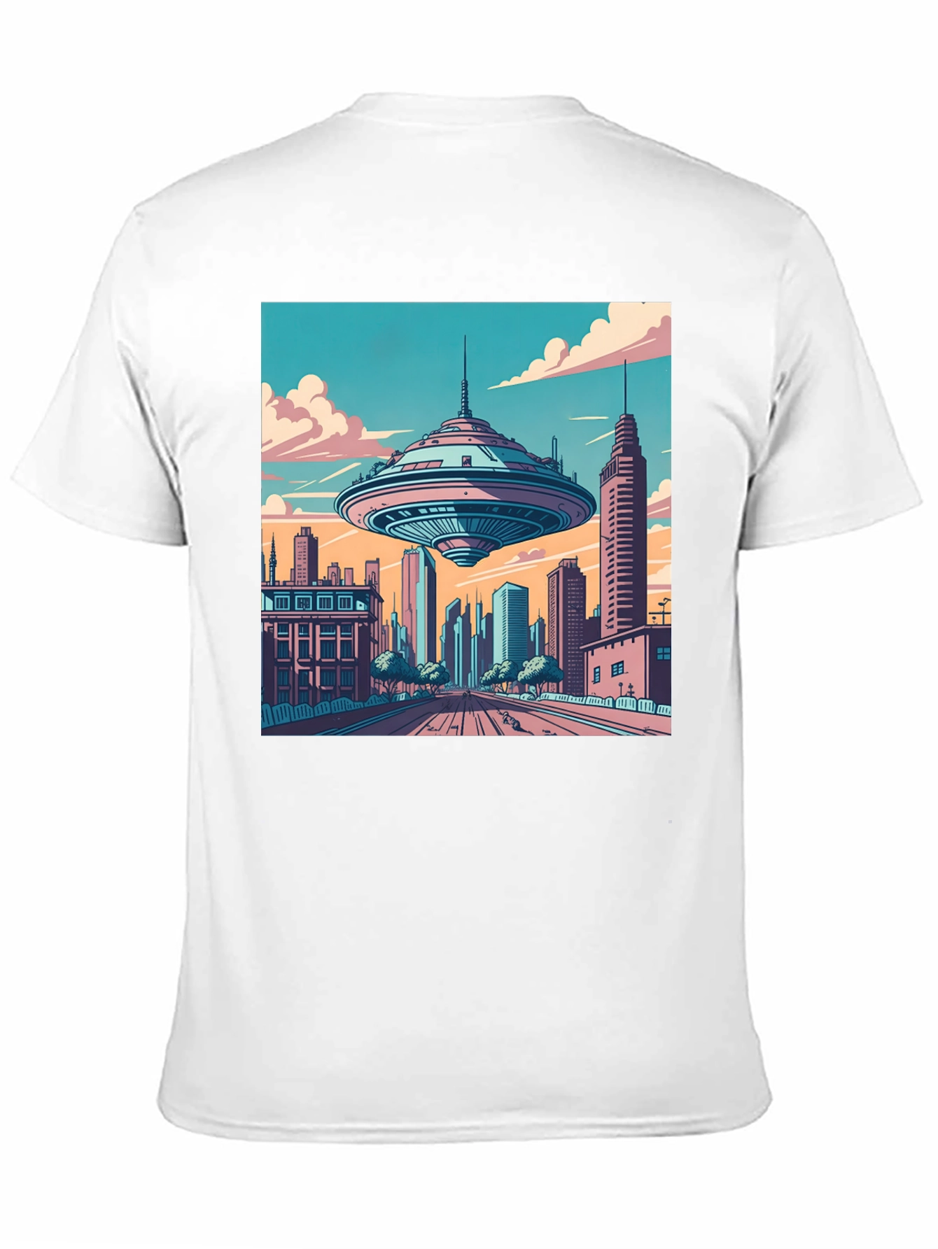 Retro Future City Graphic Tee