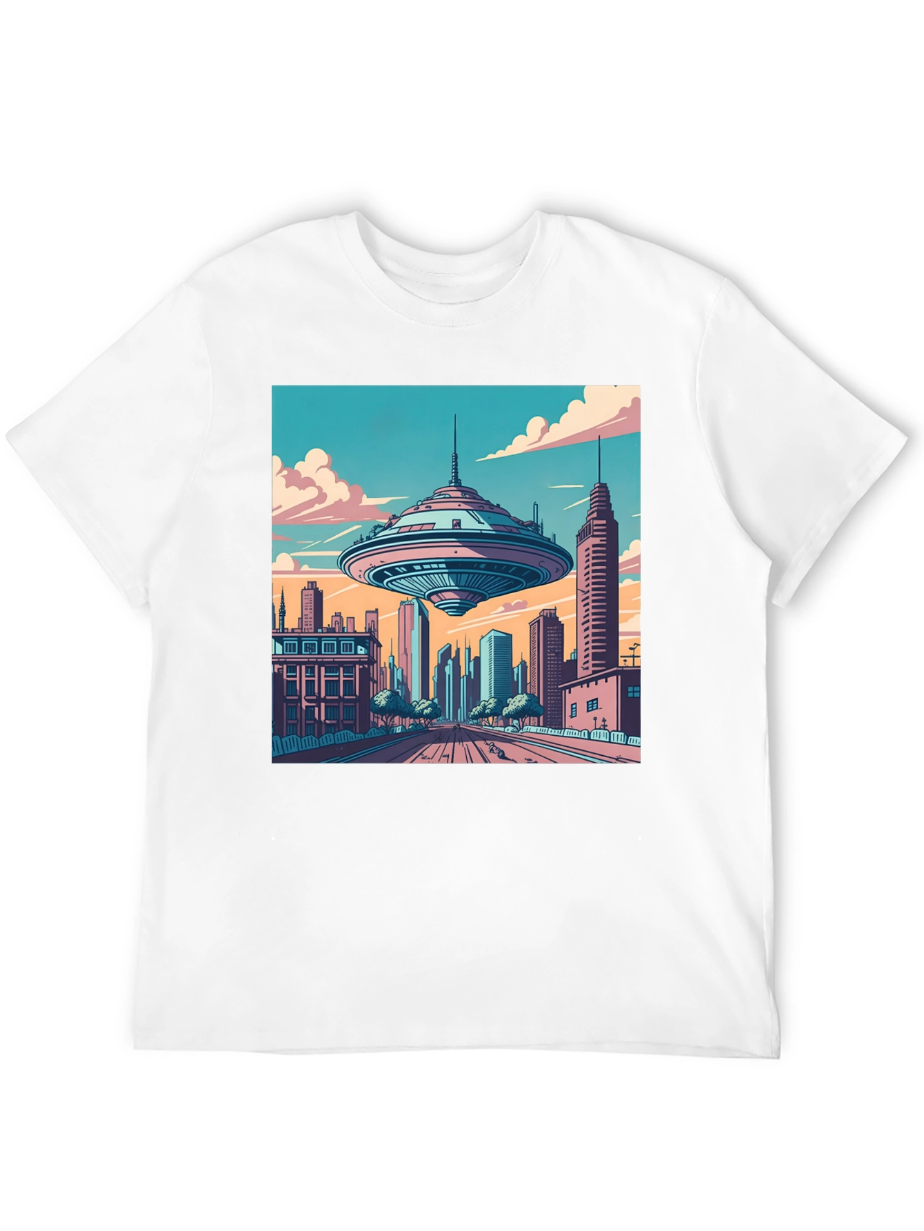 Retro Future City Graphic Tee