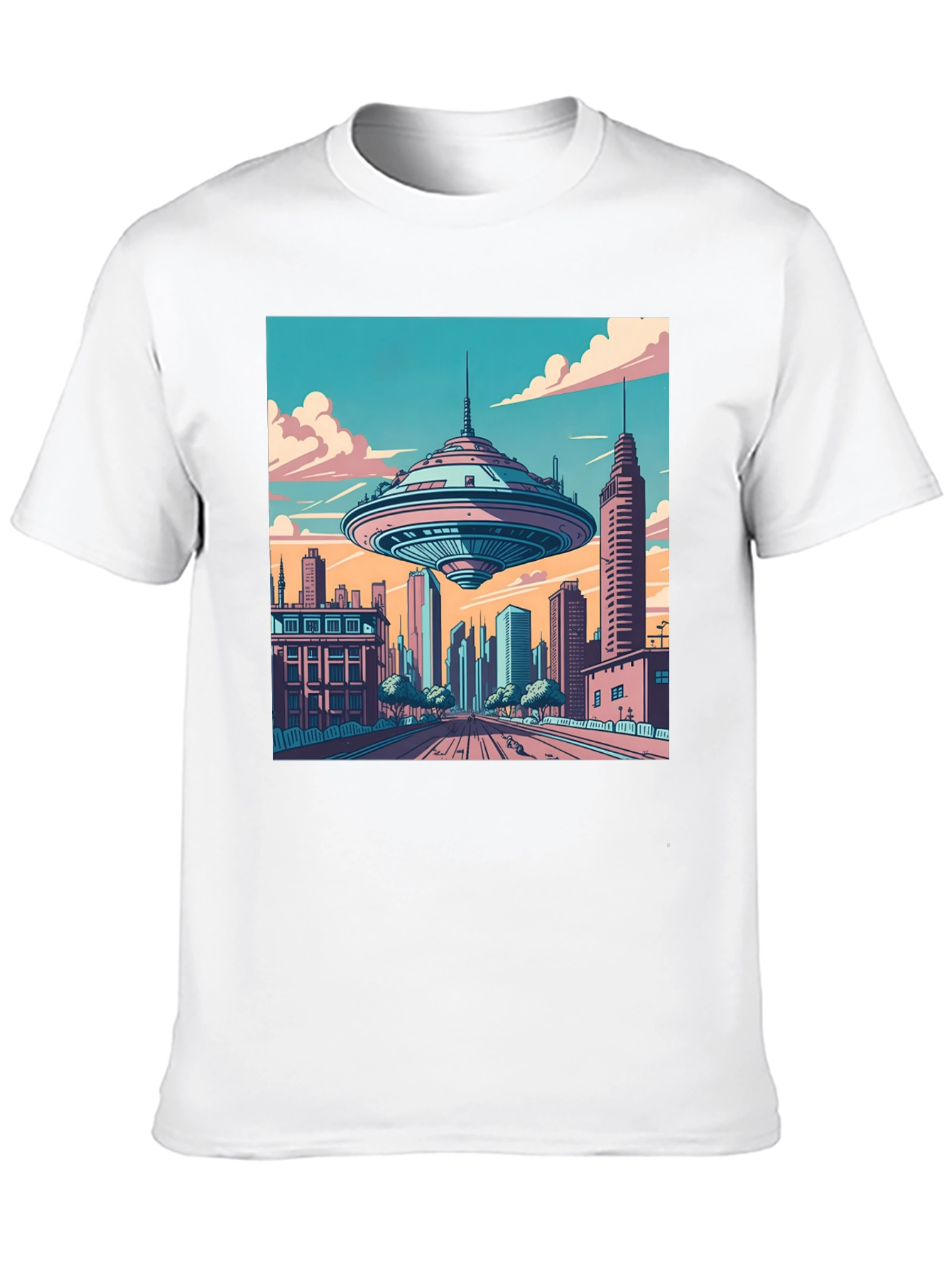 Retro Future City Graphic Tee