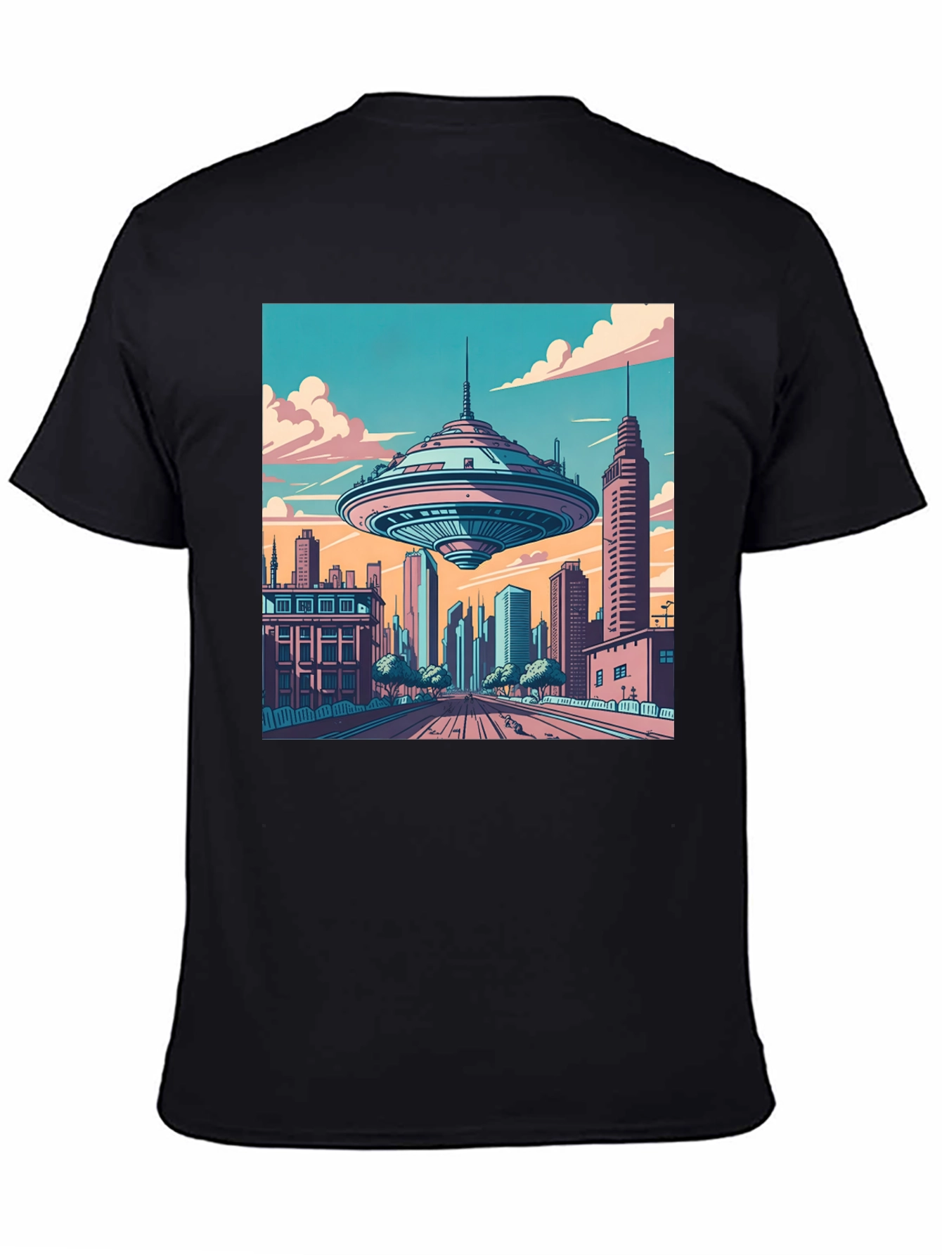 Retro Future City Graphic Tee