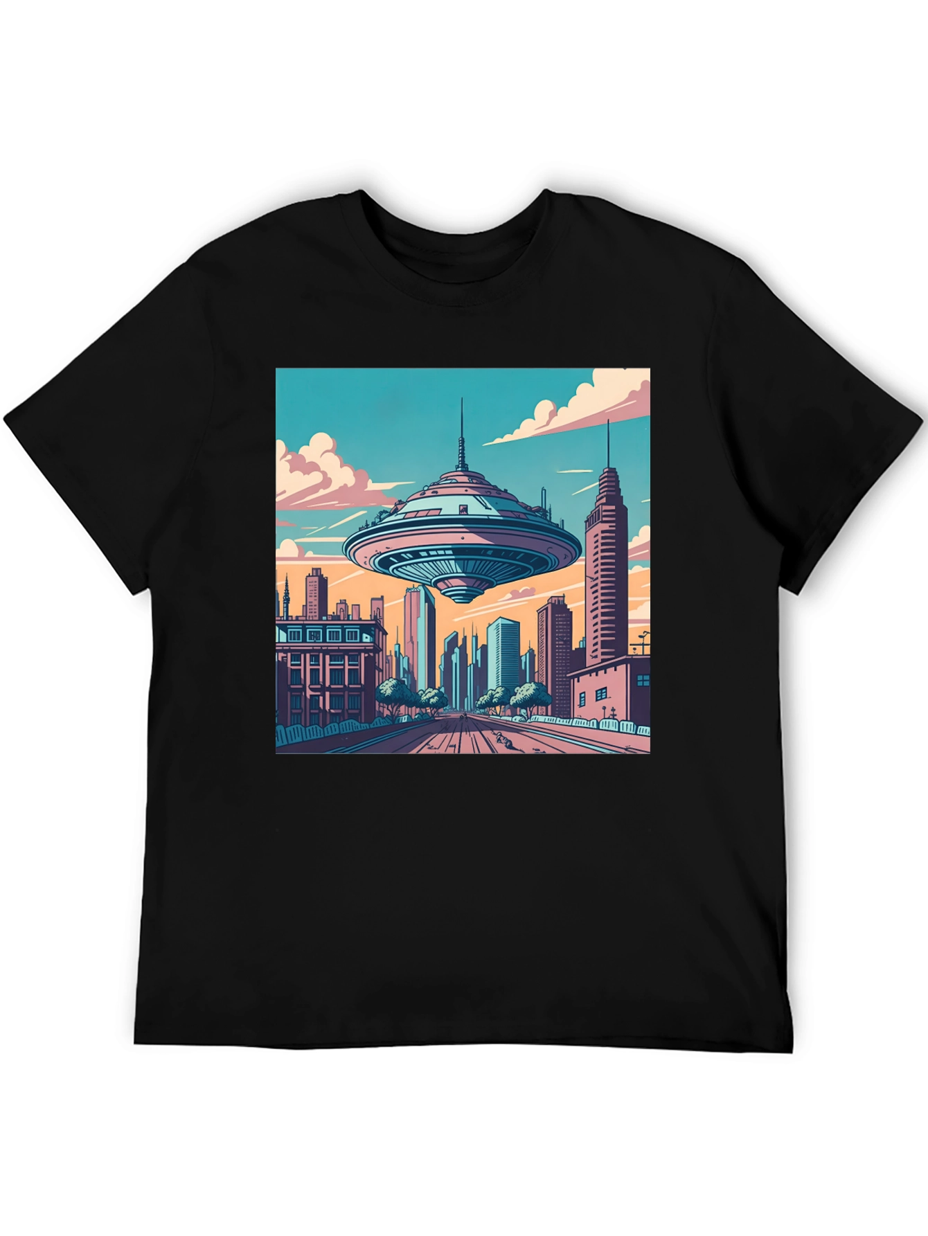 Retro Future City Graphic Tee