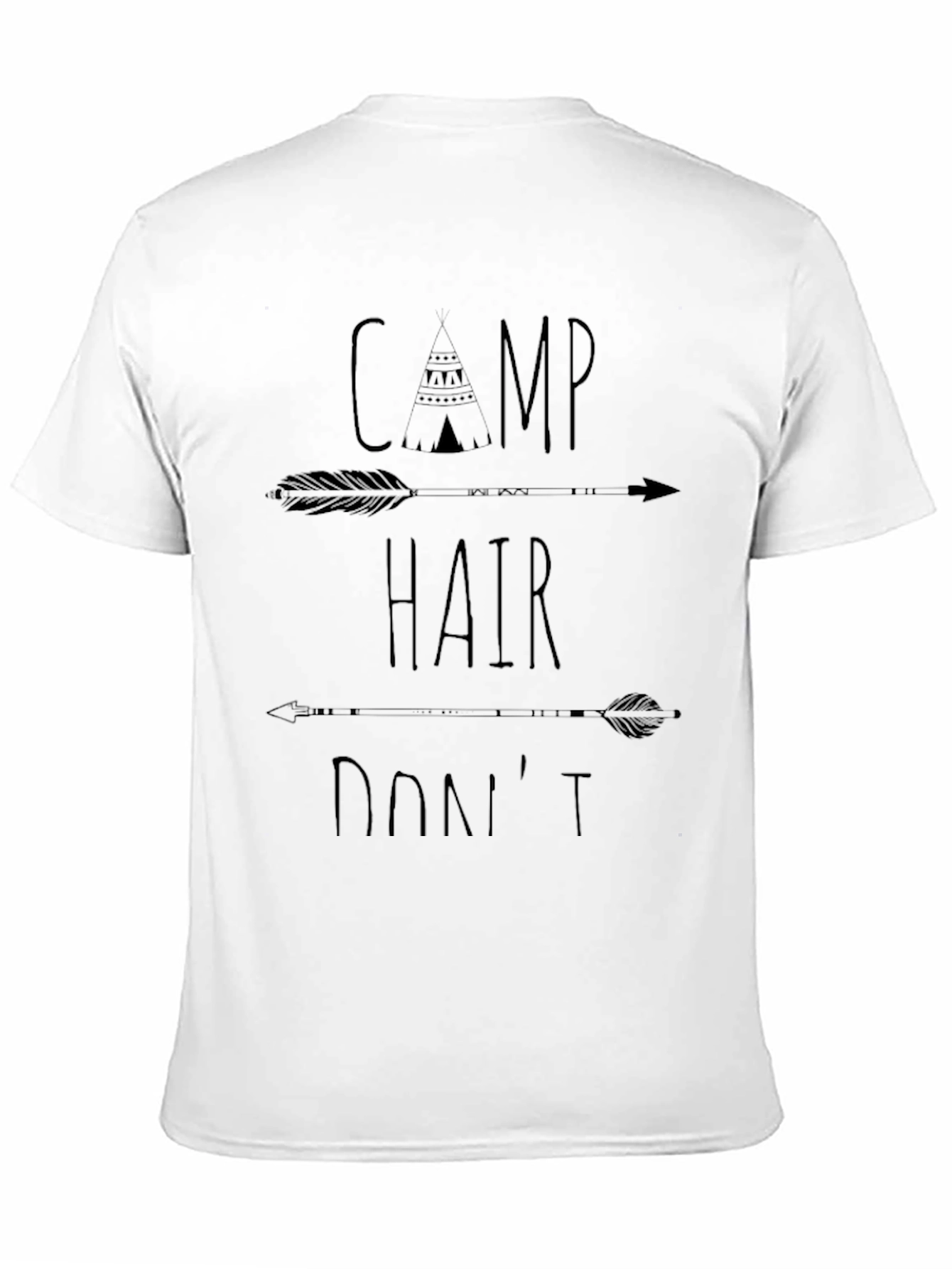 Camp Hair Dont Care Black Graphic Tee