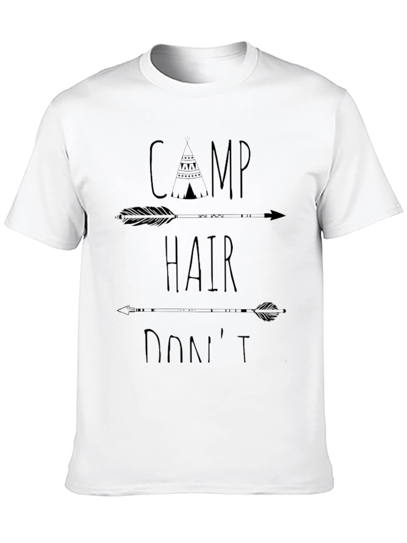 Camp Hair Dont Care Black Graphic Tee