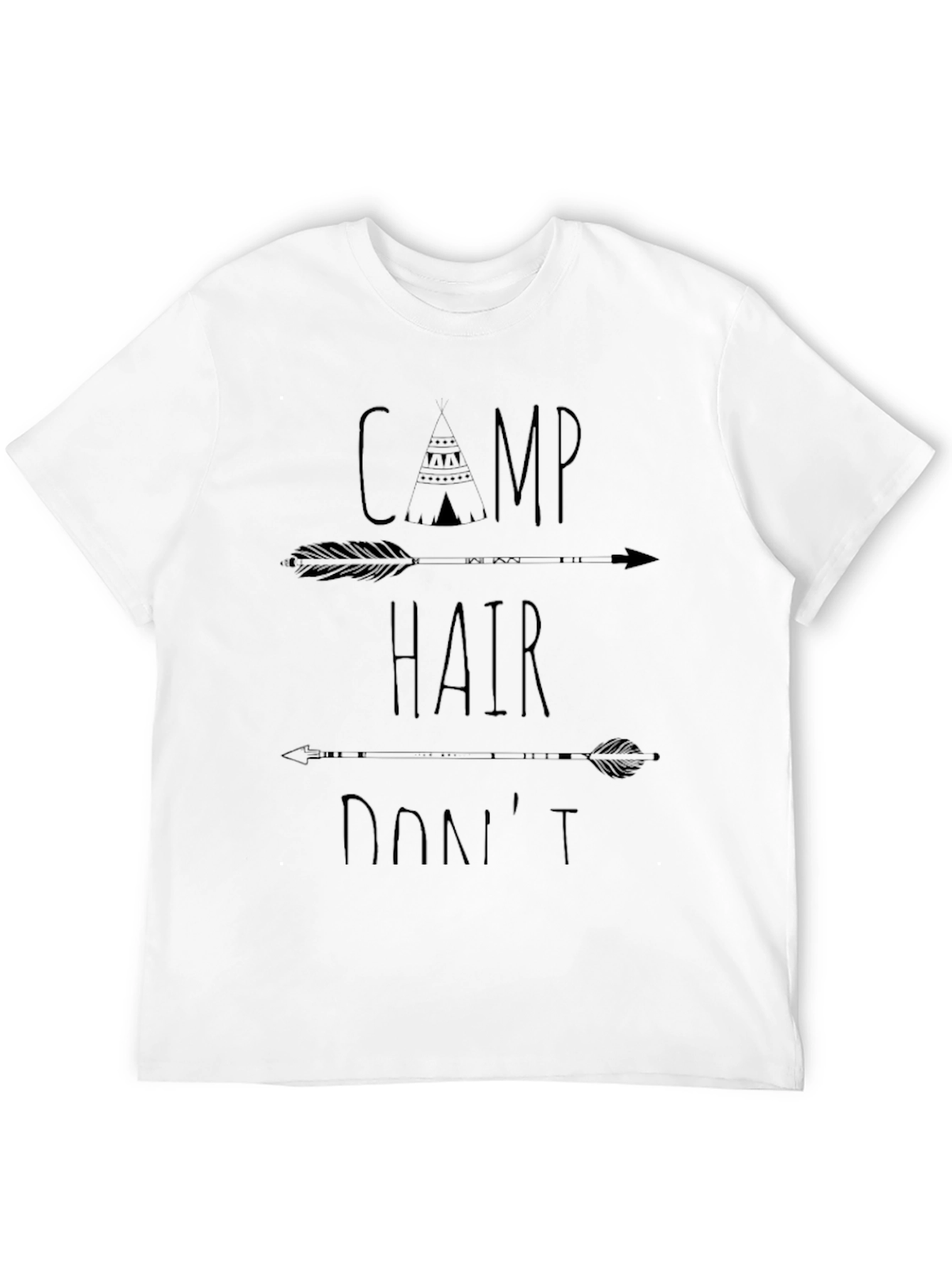 Camp Hair Dont Care Black Graphic Tee