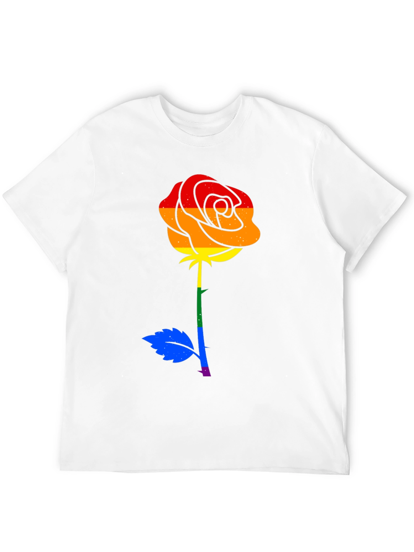 Pride Rose Graphic Tee - Black