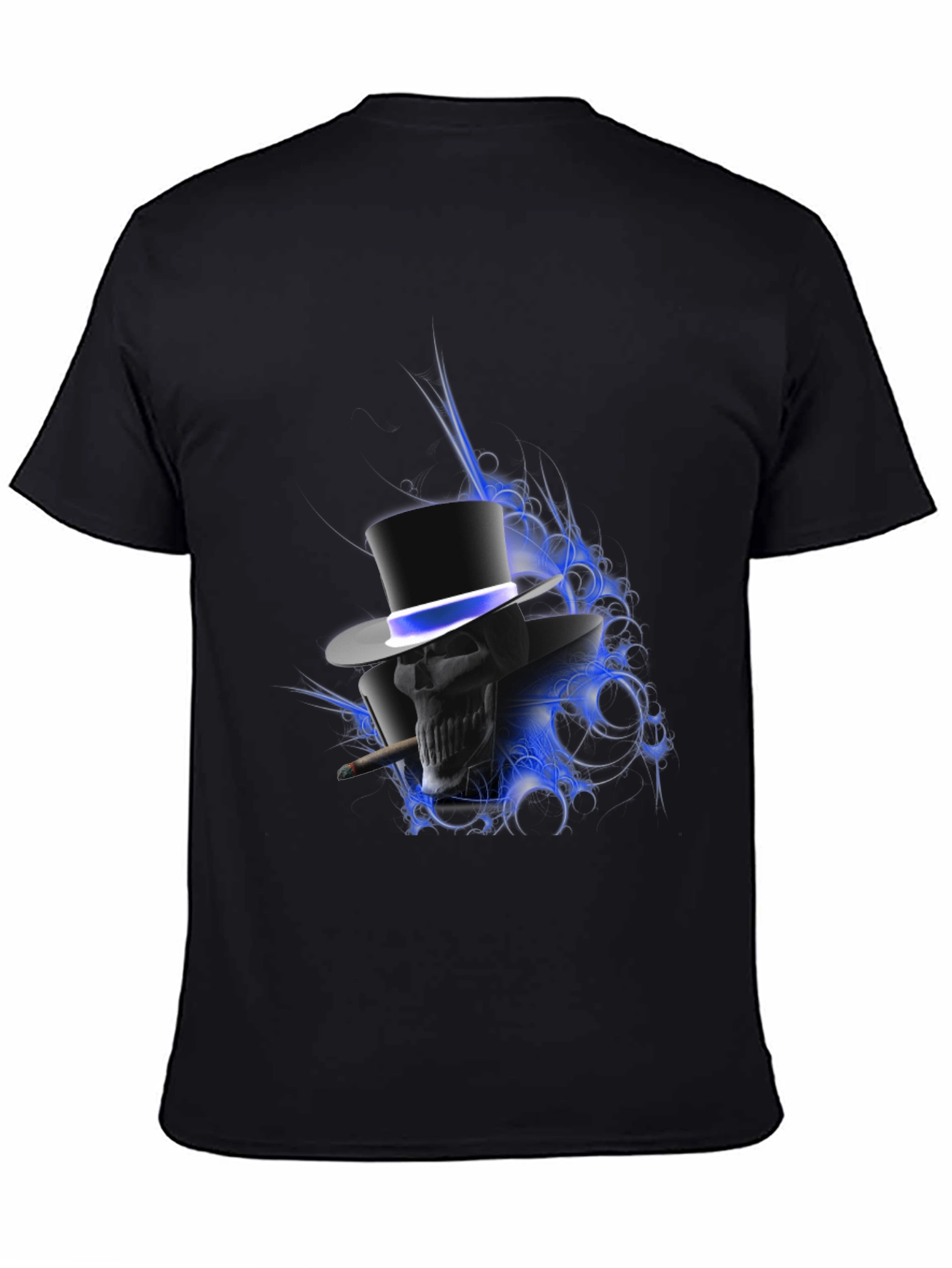 Skull in Top Hat Graphic T-Shirt